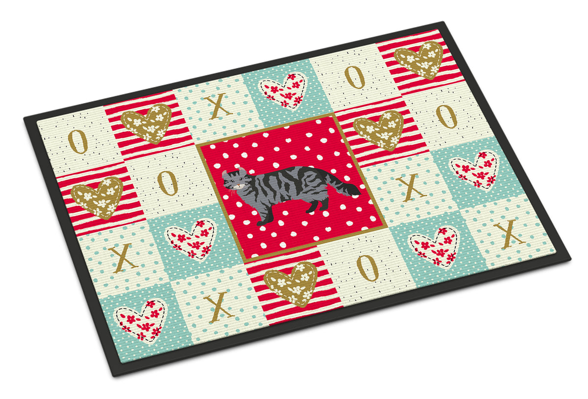 Caroline's Treasures American Curl #1 Cat Love Doormat - 24x36 Decorative Floor Mat – Indoor/Outdoor Rug with Artistic Flair CK5546JMAT
