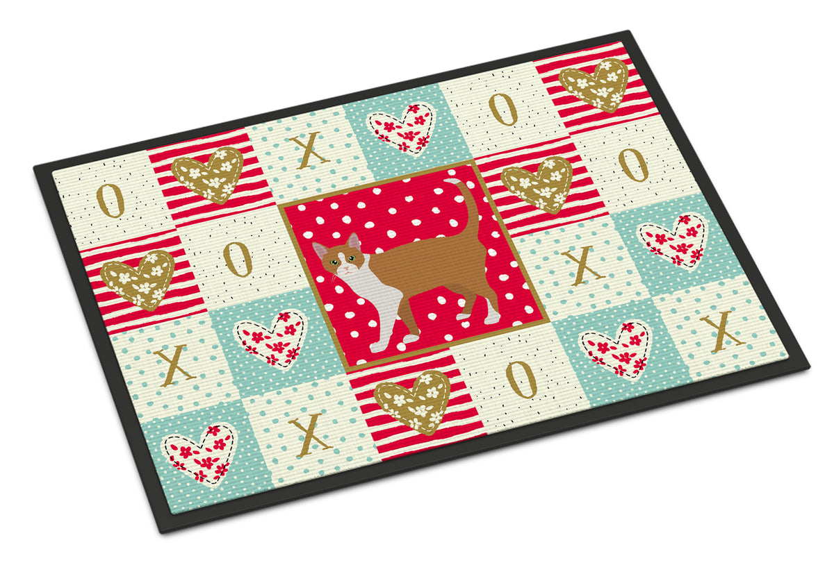 Caroline's Treasures Brazilian Shorthair Cat Love Doormat - 24x36 Decorative Floor Mat – Indoor/Outdoor Rug with Artistic Flair CK5565JMAT