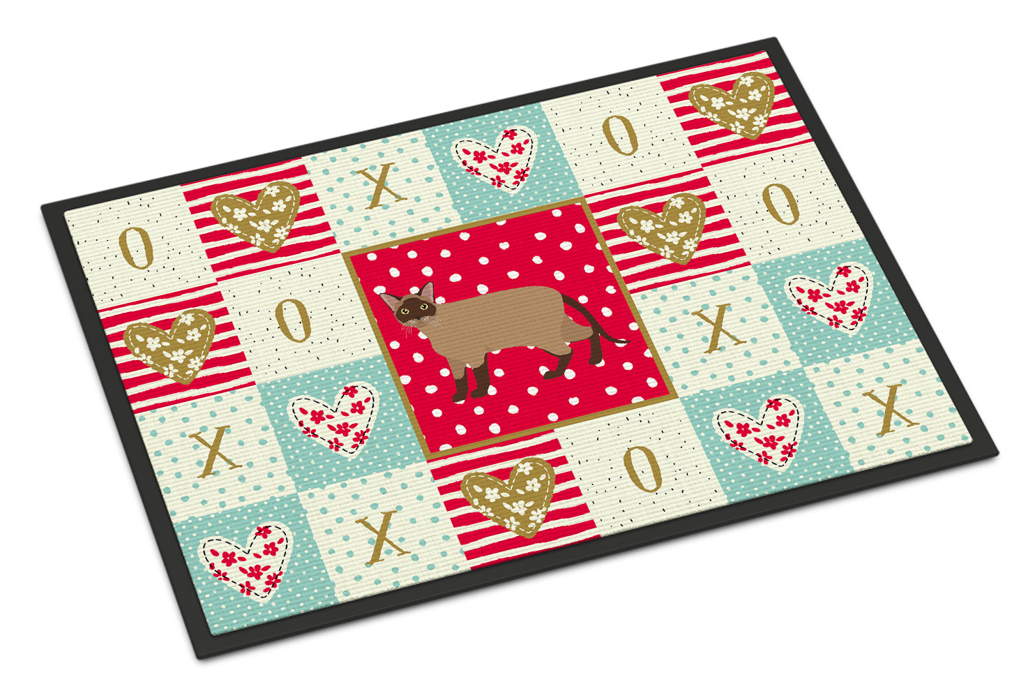 Caroline's Treasures Burmese Cat Love Doormat - 24x36 Decorative Floor Mat – Indoor/Outdoor Rug with Artistic Flair CK5570JMAT