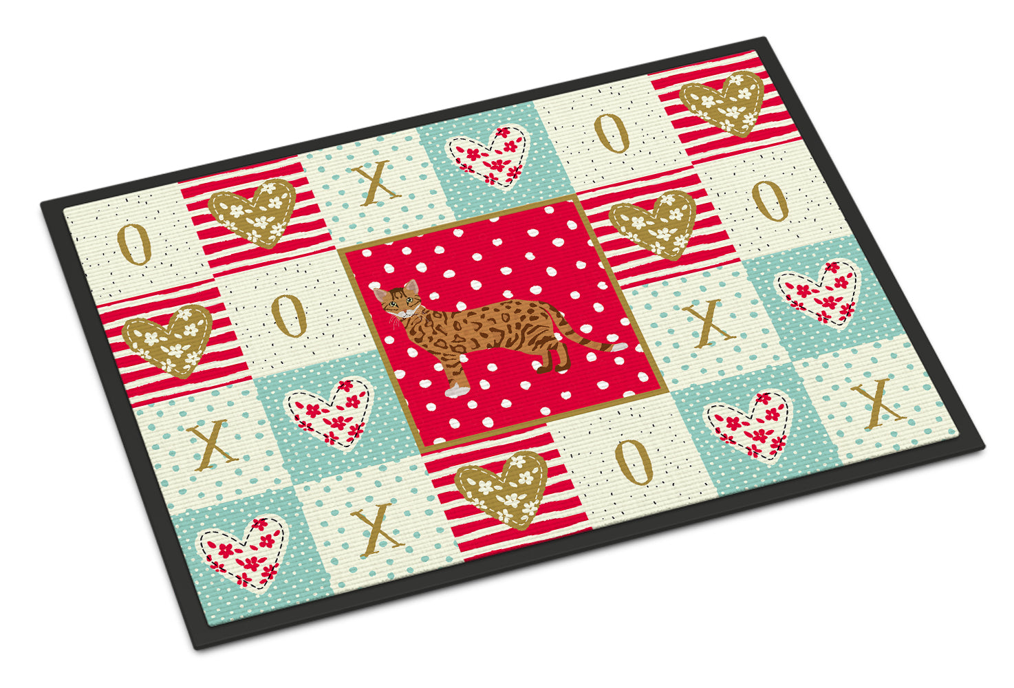 Caroline's Treasures Cheetoh #1 Cat Love Doormat - 24x36 Decorative Floor Mat – Indoor/Outdoor Rug with Artistic Flair CK5580JMAT
