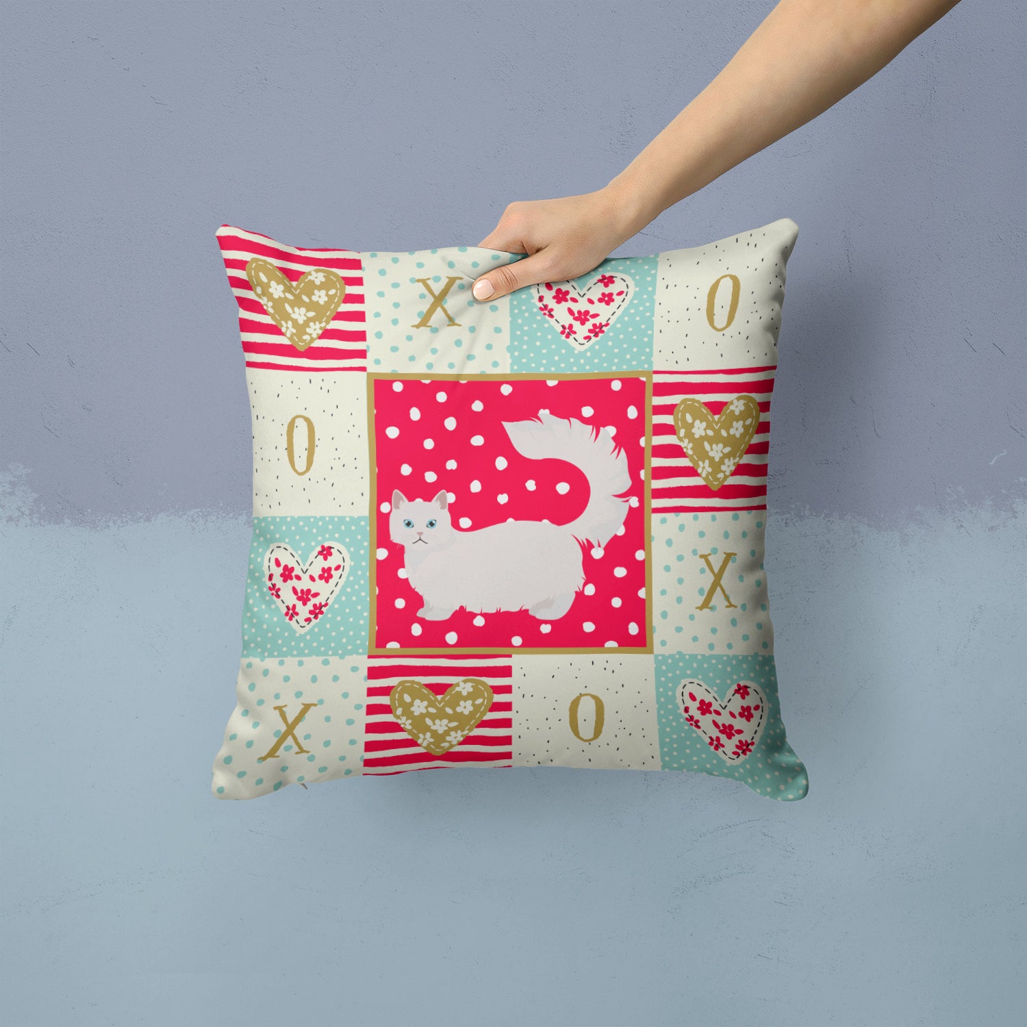 Caroline's Treasures Napoleon #1 Cat Love Throw Pillow - 14x14 Decorative Pillow – Art for Your Home & Patio CK5653PW1414