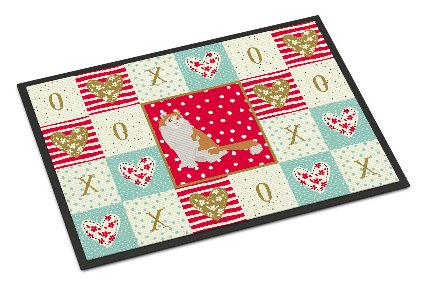 Caroline's Treasures American Curl Cat Love Doormat - 24x36 Decorative Floor Mat – Indoor/Outdoor Rug with Artistic Flair CK5735JMAT