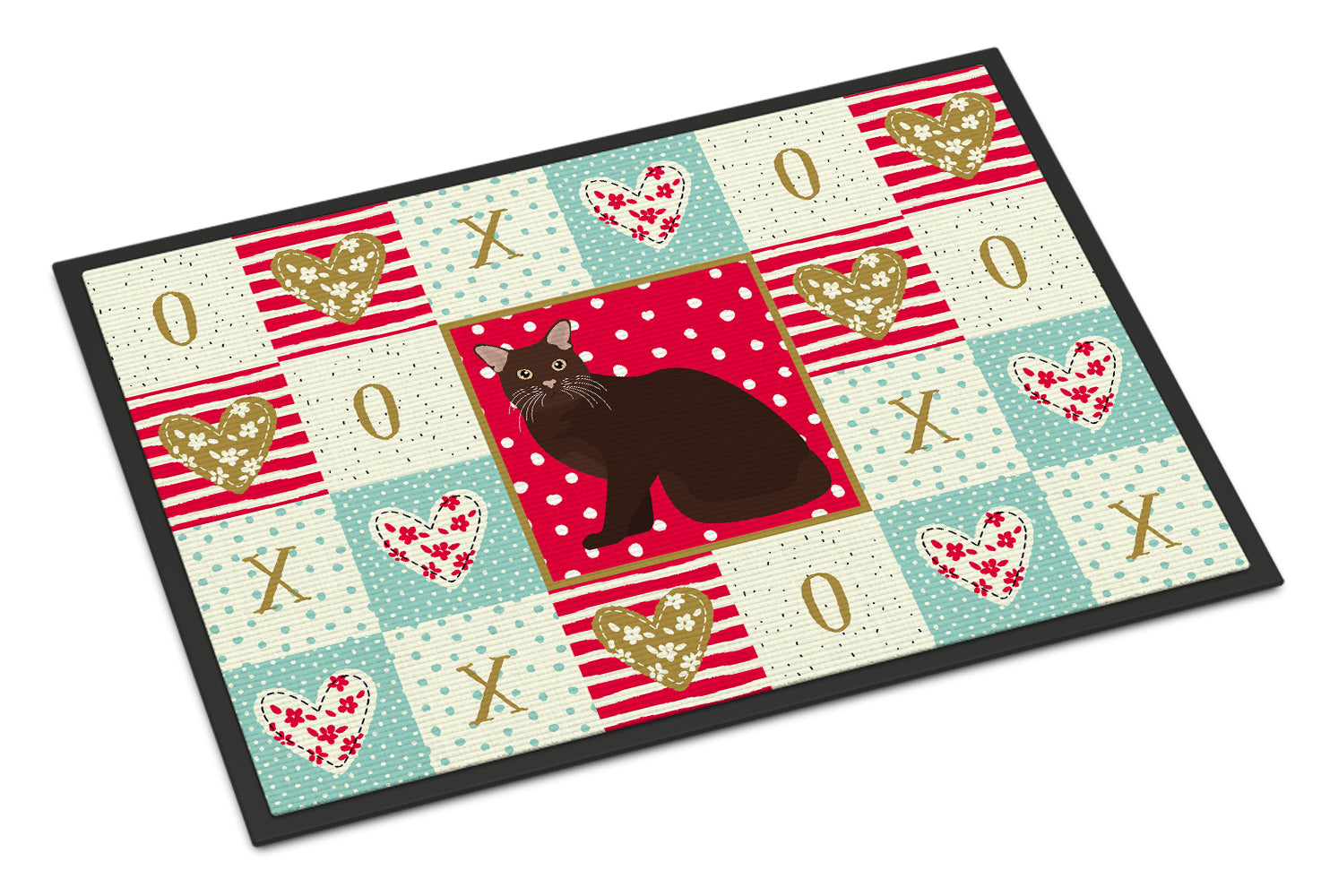 Caroline's Treasures Burmese #2 Cat Love Doormat - 24x36 Decorative Floor Mat – Indoor/Outdoor Rug with Artistic Flair CK5748JMAT