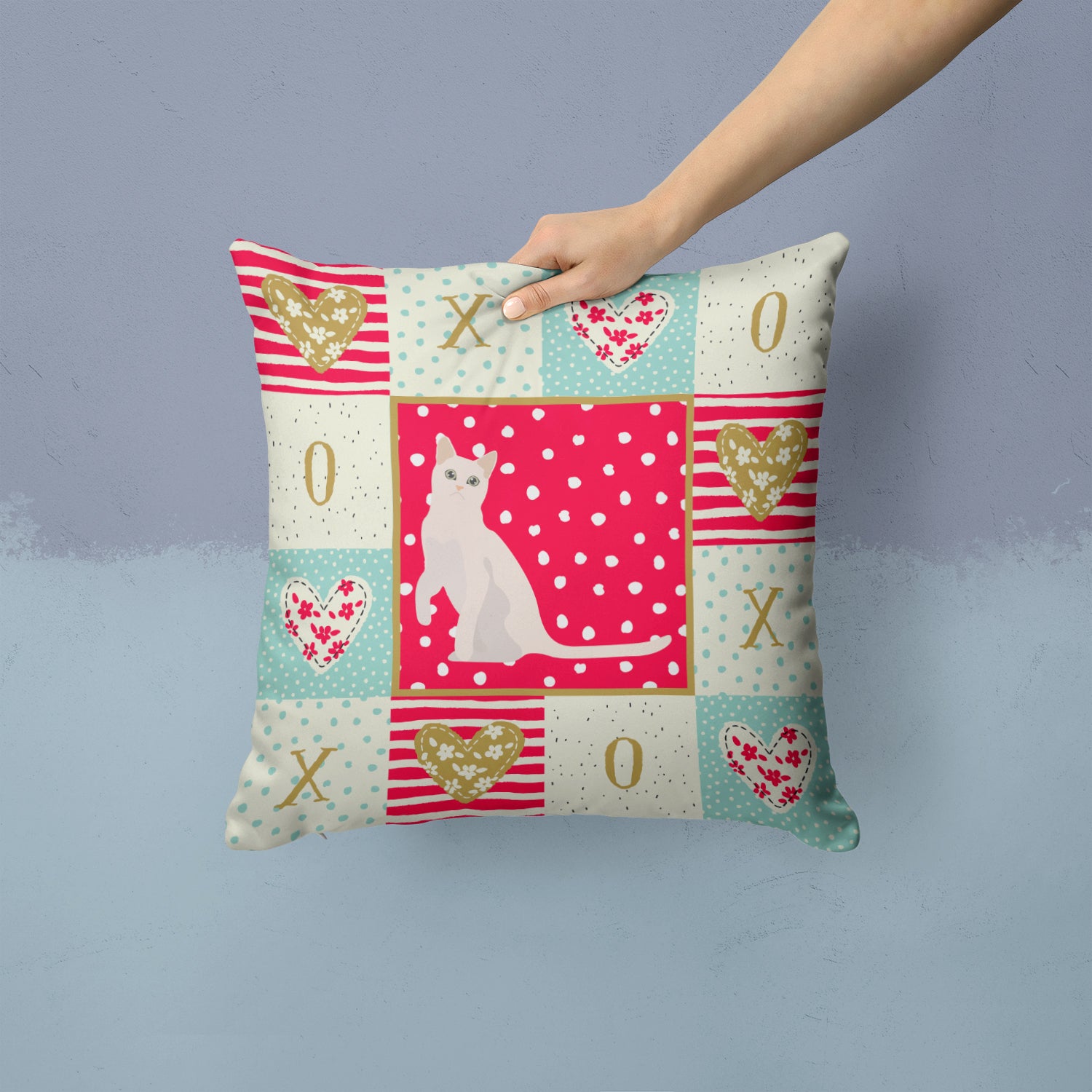 Caroline's Treasures Burmilla #1 Cat Love Throw Pillow - 14x14 Decorative Pillow – Art for Your Home & Patio CK5749PW1414