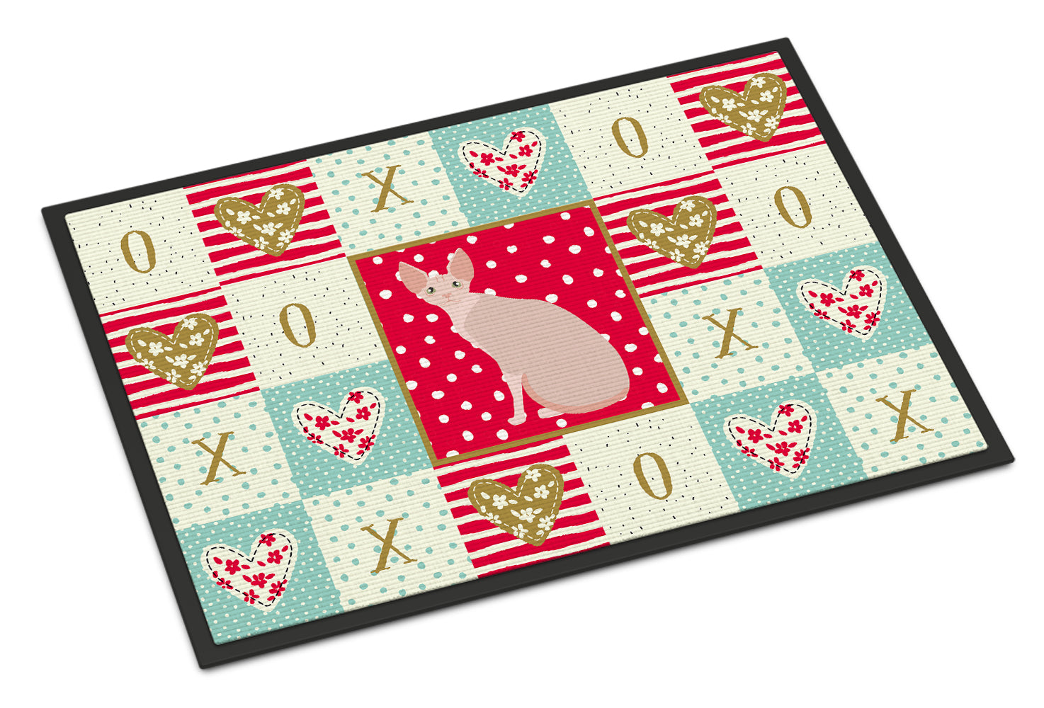 Caroline's Treasures Sphynx #2 Cat Love Doormat - 24x36 Decorative Floor Mat – Indoor/Outdoor Rug with Artistic Flair CK5795JMAT