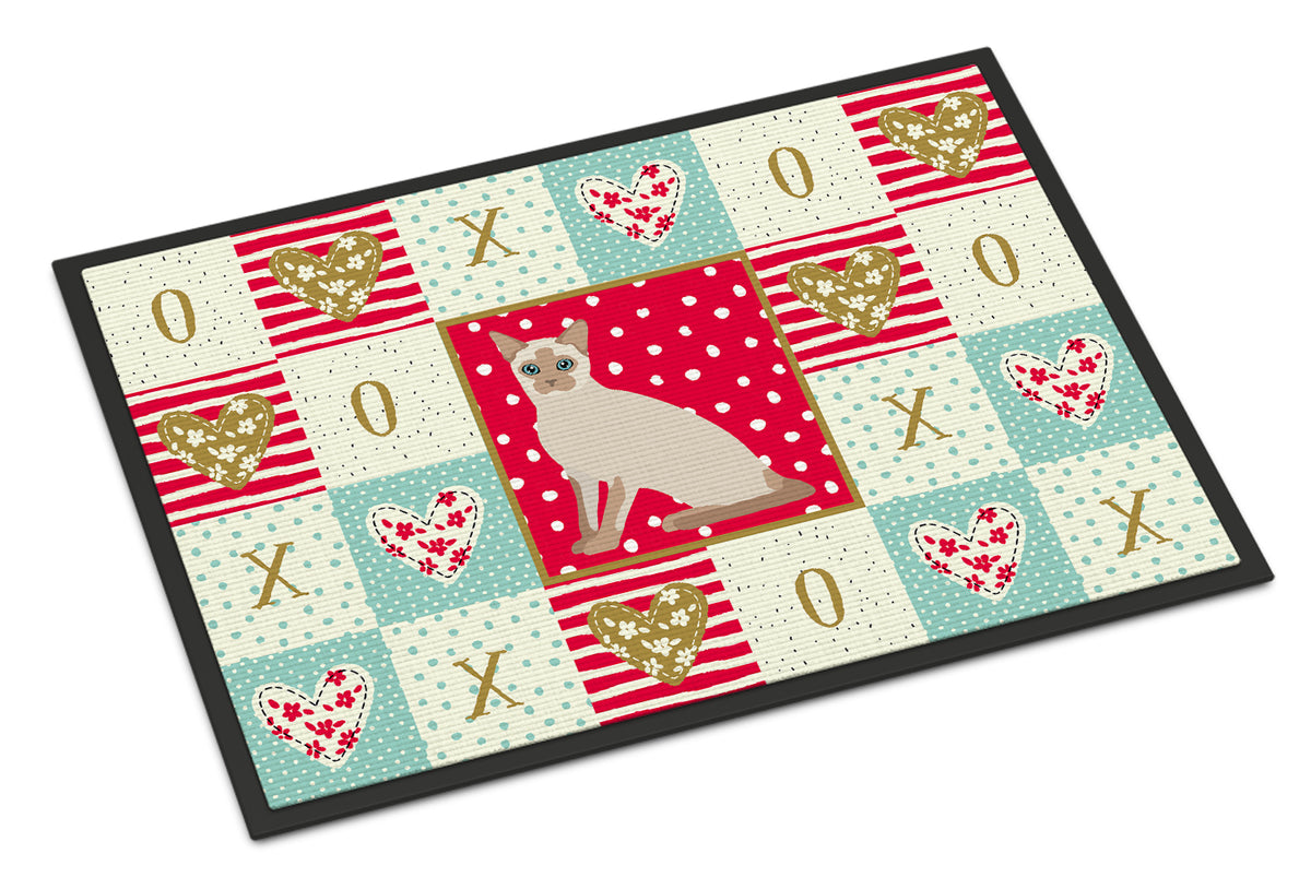 Caroline's Treasures Tonkinese Cat Love Doormat - 24x36 Decorative Floor Mat – Indoor/Outdoor Rug with Artistic Flair CK5799JMAT