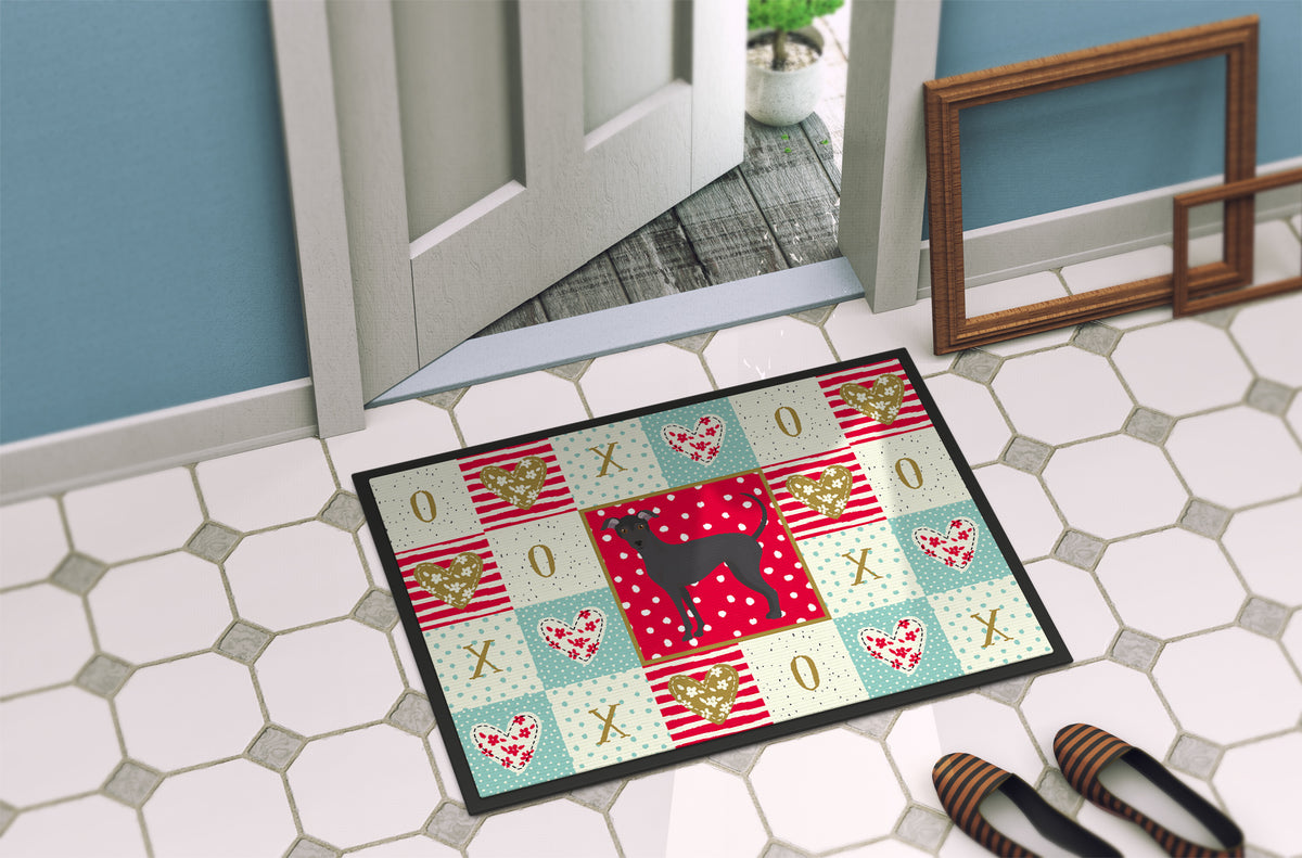 Caroline's Treasures Argentine Pila Dog Love Doormat - 24x36 Decorative Floor Mat – Indoor/Outdoor Rug with Artistic Flair CK5809JMAT