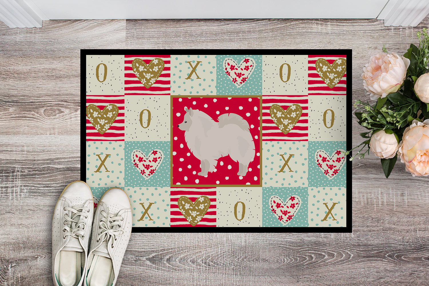 Caroline's Treasures German Spitz #1 Love Doormat - 24x36 Decorative Floor Mat – Indoor/Outdoor Rug with Artistic Flair CK5837JMAT