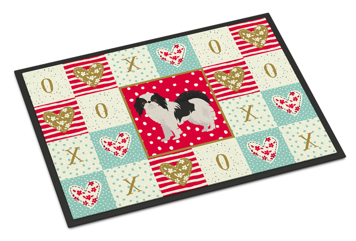 Caroline's Treasures Japanese Chin #2 Love Doormat - 24x36 Decorative Floor Mat – Indoor/Outdoor Rug with Artistic Flair CK5849JMAT