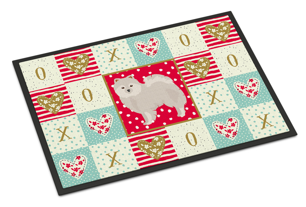 Caroline's Treasures Japanese Spitz Love Doormat - 24x36 Decorative Floor Mat – Indoor/Outdoor Rug with Artistic Flair CK5850JMAT