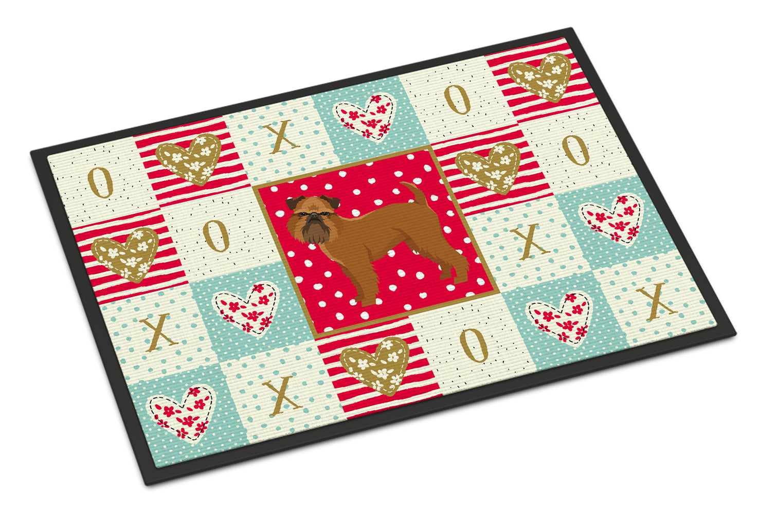 Caroline's Treasures Brussels Griffon Love Doormat - 24x36 Decorative Floor Mat – Indoor/Outdoor Rug with Artistic Flair CK5934JMAT