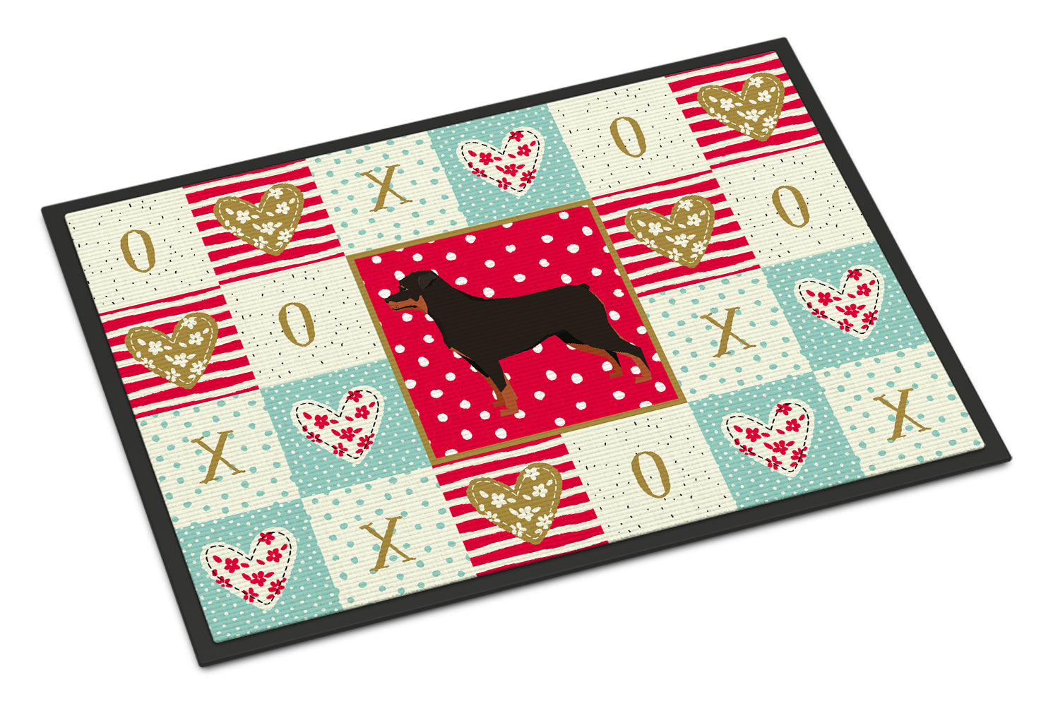Caroline's Treasures Rottweiler Love Doormat - 24x36 Decorative Floor Mat – Indoor/Outdoor Rug with Artistic Flair CK5948JMAT