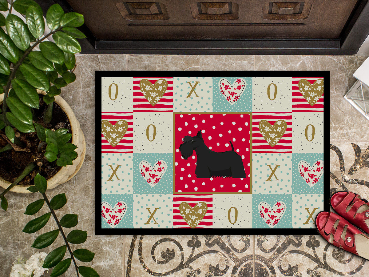 Caroline's Treasures Scottish Terrier Love Doormat - 24x36 Decorative Floor Mat – Indoor/Outdoor Rug with Artistic Flair CK5950JMAT