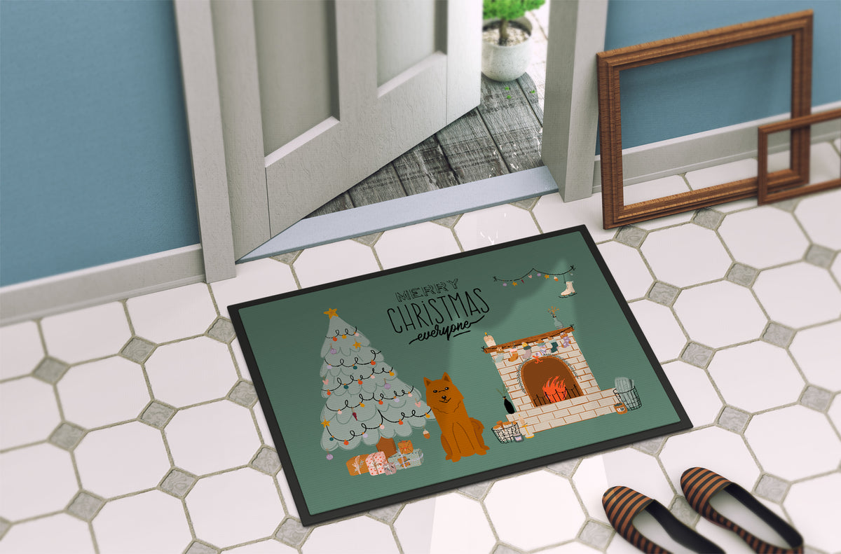 Caroline's Treasures Karelian Bear Dog Christmas Everyone Doormat - 24x36 Decorative Floor Mat – Indoor/Outdoor Rug with Artistic Flair CK7585JMAT