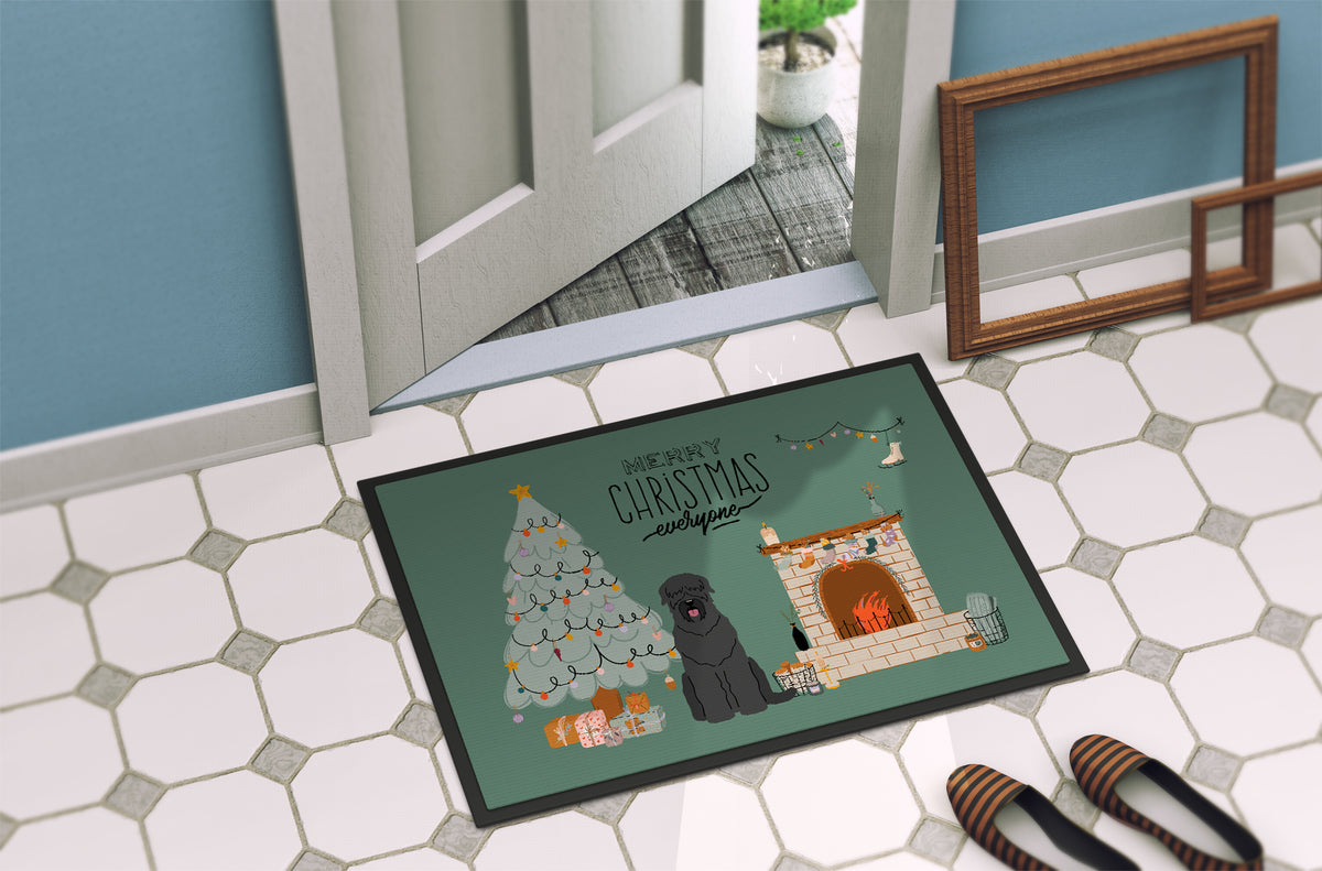 Caroline's Treasures Black Russian Terrier Christmas Everyone Doormat - 24x36 Decorative Floor Mat – Indoor/Outdoor Rug with Artistic Flair CK7589JMAT