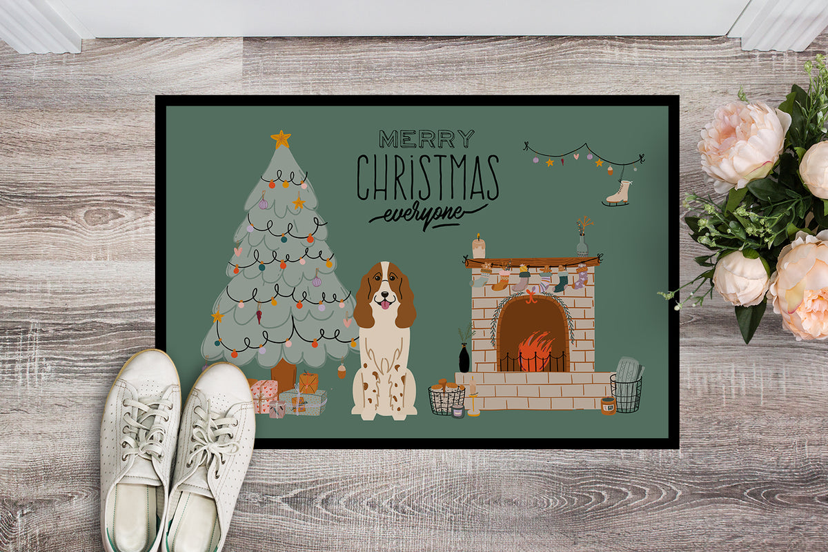 Caroline's Treasures Russian Spaniel Christmas Everyone Doormat - 24x36 Decorative Floor Mat – Indoor/Outdoor Rug with Artistic Flair CK7594JMAT