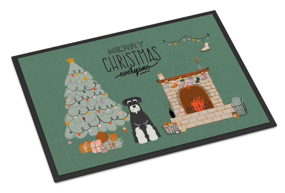 Caroline's Treasures Salt and Pepper Standard Schnauzer Christmas Everyone Doormat - 24x36 Decorative Floor Mat – Indoor/Outdoor Rug with Artistic Flair CK7596JMAT