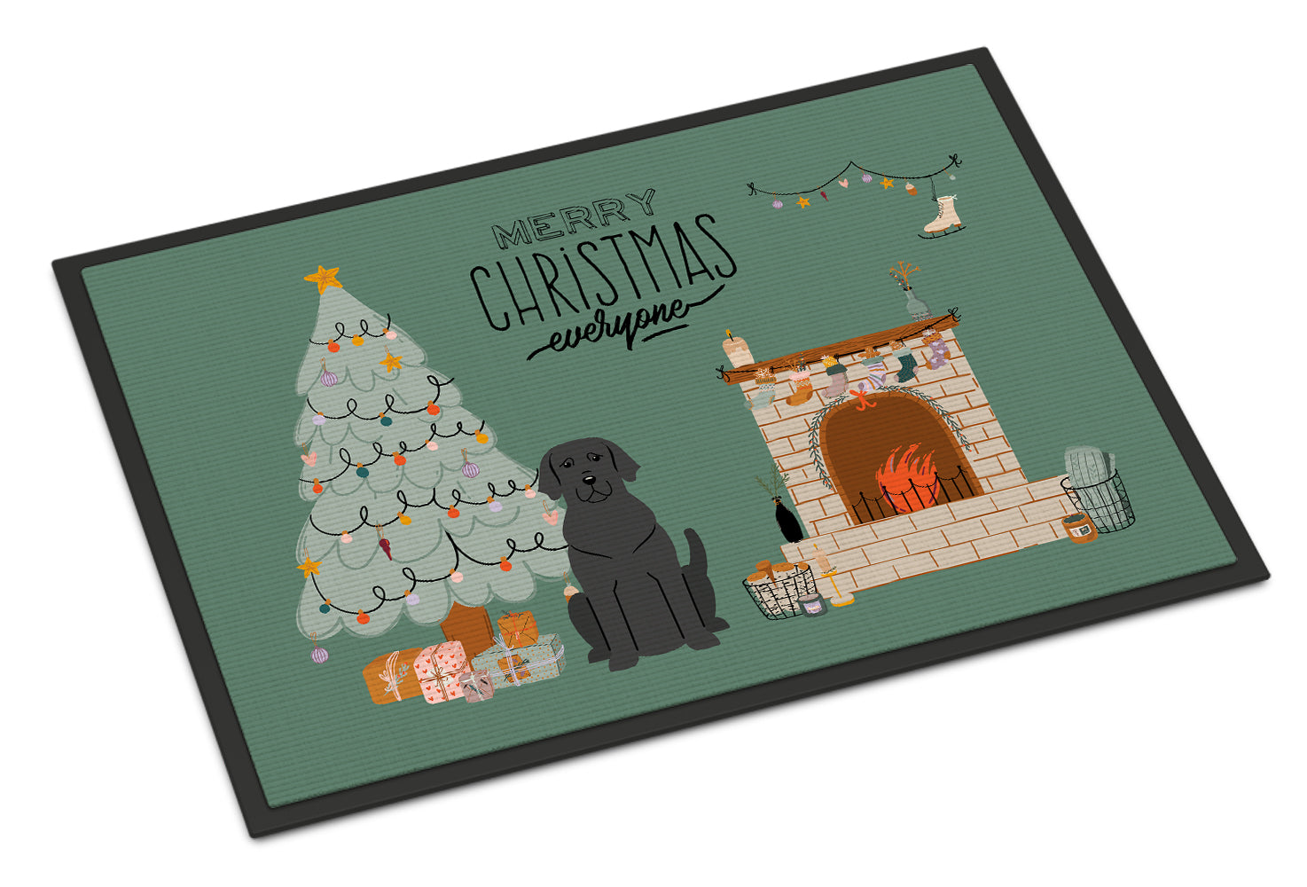 Caroline's Treasures Black Labrador Christmas Everyone Doormat - 24x36 Decorative Floor Mat – Indoor/Outdoor Rug with Artistic Flair CK7620JMAT