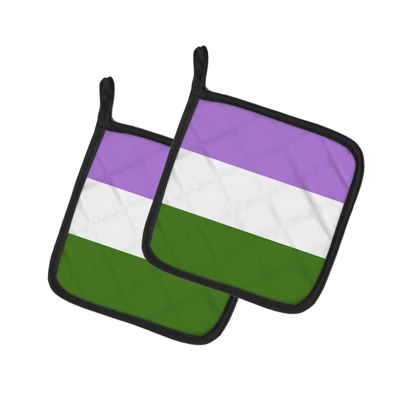 Caroline's Treasures Genderqueer Pride Pot Holders - Set of 2 - Heat-Resistant Kitchen Essentials