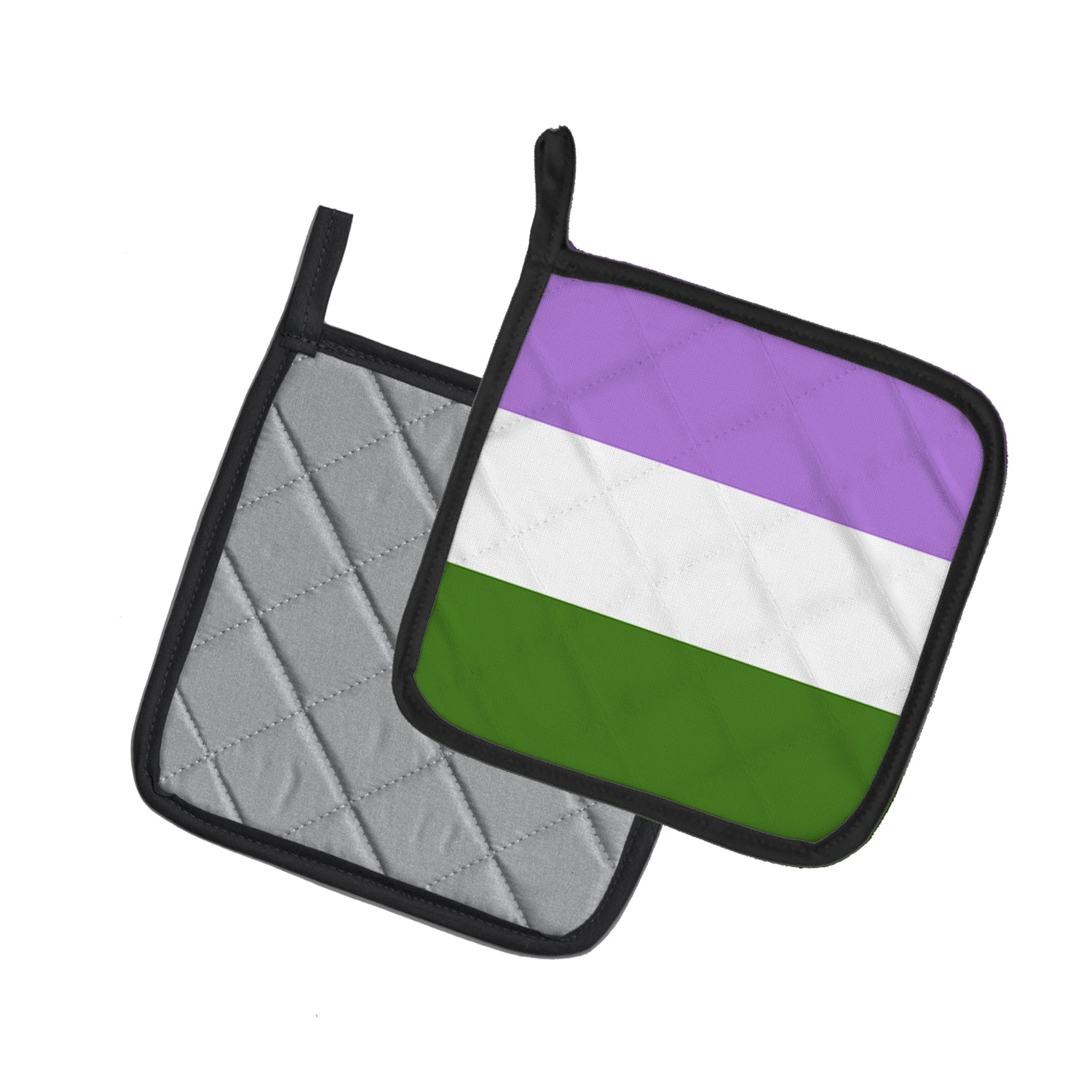 Caroline's Treasures Genderqueer Pride Pot Holders - Set of 2 - Heat-Resistant Kitchen Essentials