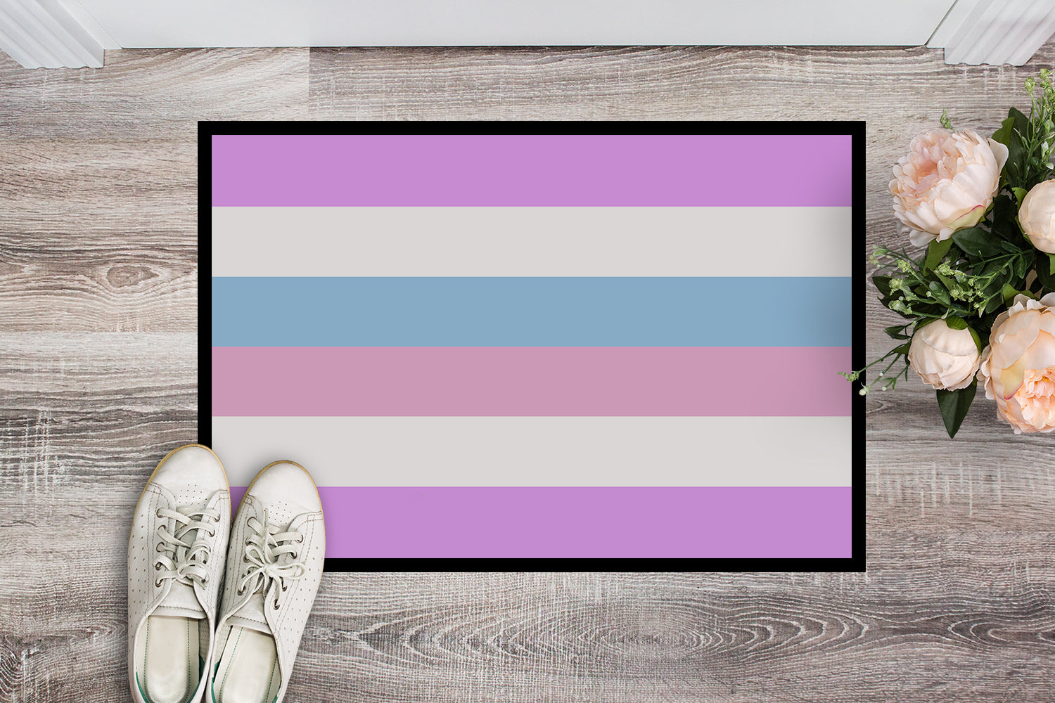 Caroline's Treasures Bigender Pride Doormat - 24x36 Decorative Floor Mat – Indoor/Outdoor Rug with Artistic Flair