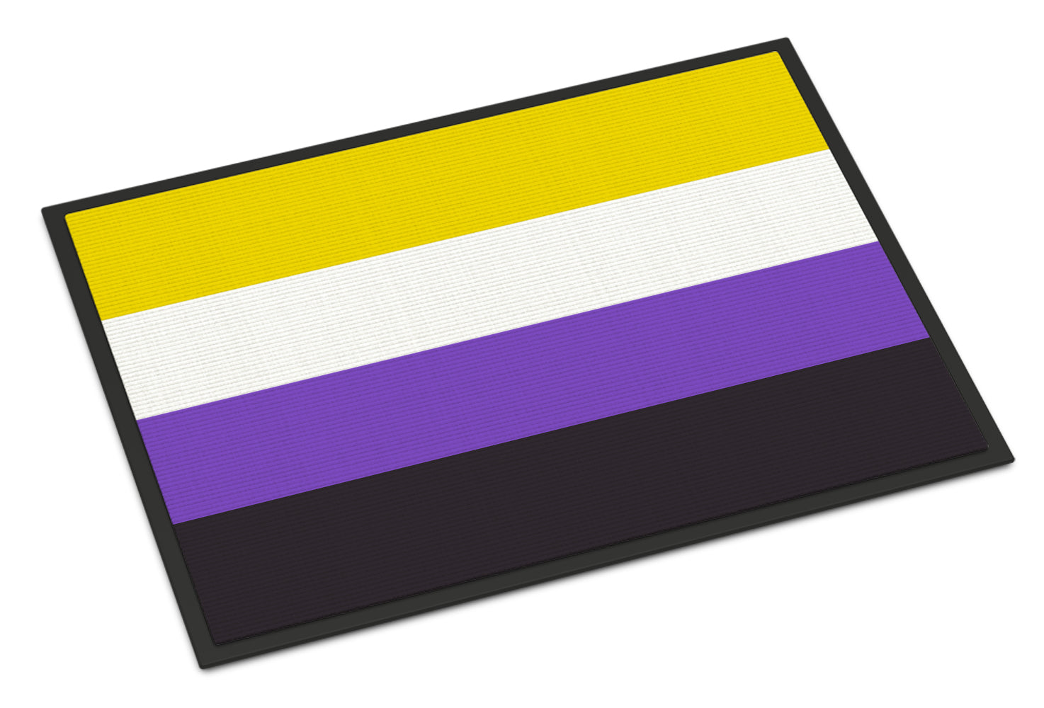 Caroline's Treasures Nonbinary Pride Doormat - 24x36 Decorative Floor Mat – Indoor/Outdoor Rug with Artistic Flair