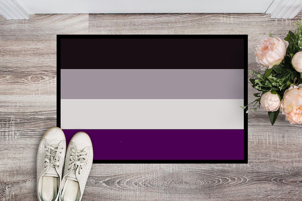 Caroline's Treasures Asexual Pride Doormat - 24x36 Decorative Floor Mat – Indoor/Outdoor Rug with Artistic Flair