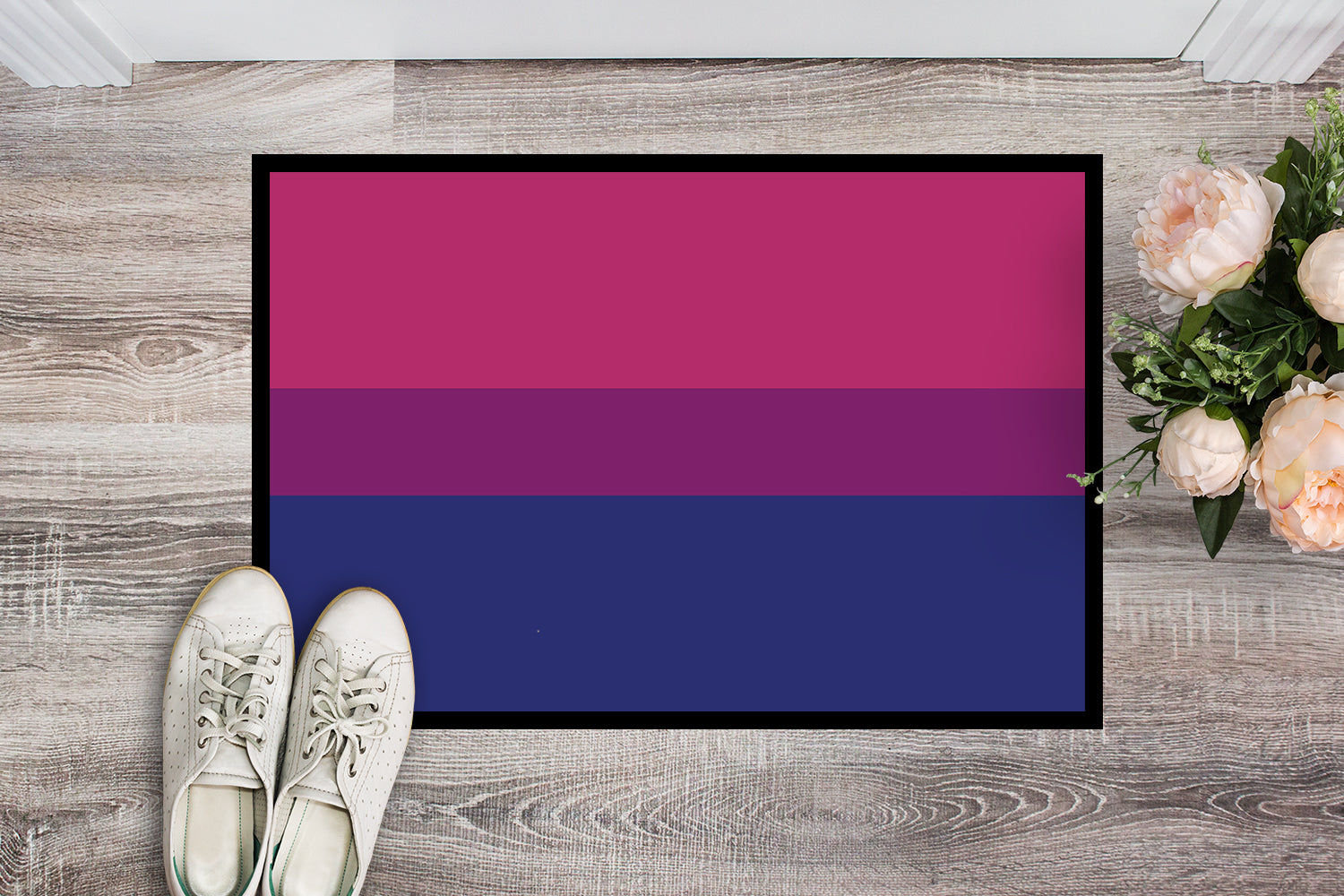 Caroline's Treasures Bisexual Pride Doormat - 24x36 Decorative Floor Mat – Indoor/Outdoor Rug with Artistic Flair