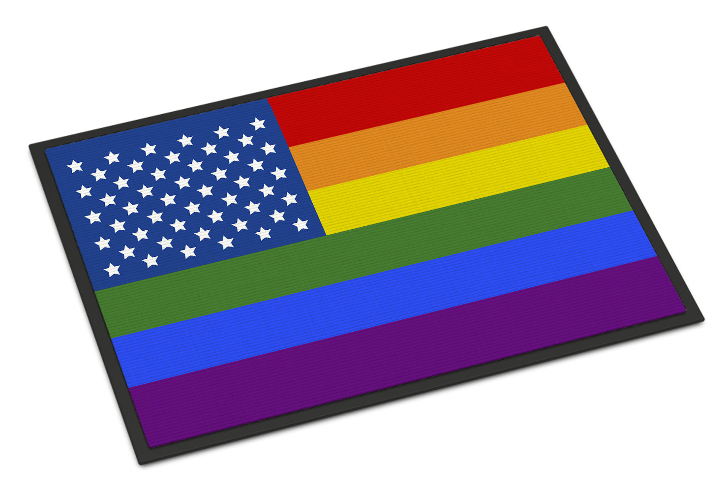 Caroline's Treasures USA Gay Pride Doormat - 24x36 Decorative Floor Mat – Indoor/Outdoor Rug with Artistic Flair