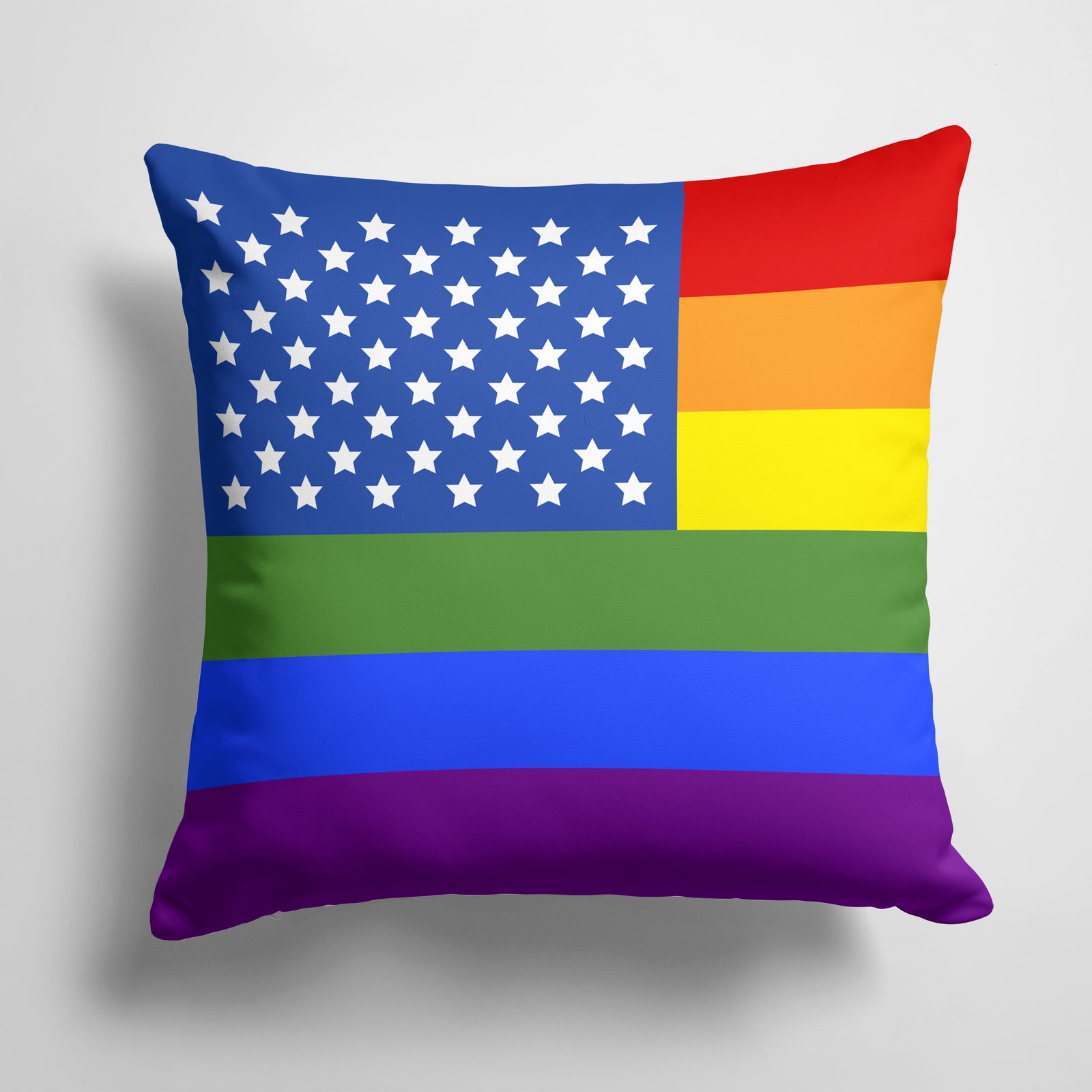 Caroline's Treasures USA Gay Pride Throw Pillow - 14x14 Decorative Pillow – Art for Your Home & Patio