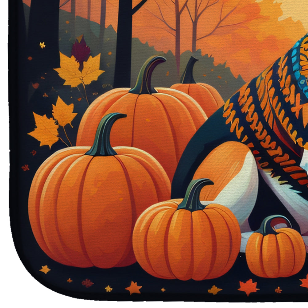 Caroline's Treasures Basenji Fall Dish Drying Mat