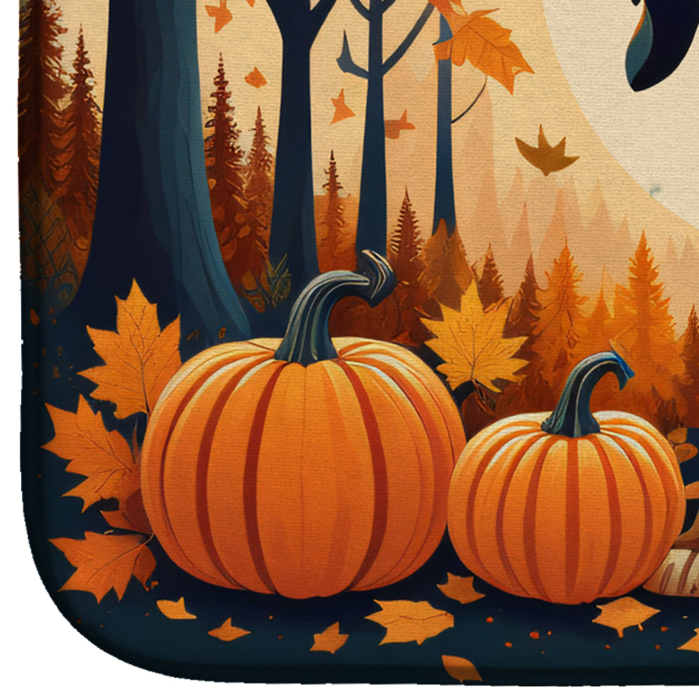 Caroline's Treasures Bloodhound Fall Dish Drying Mat