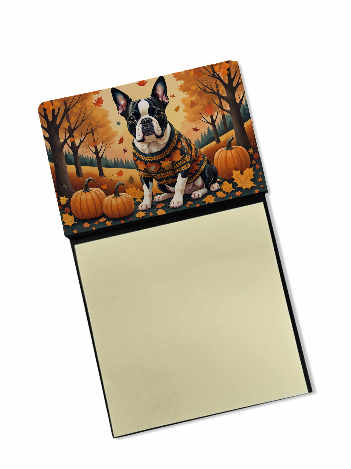 Buy this Boston Terrier Fall Sticky Note Holder