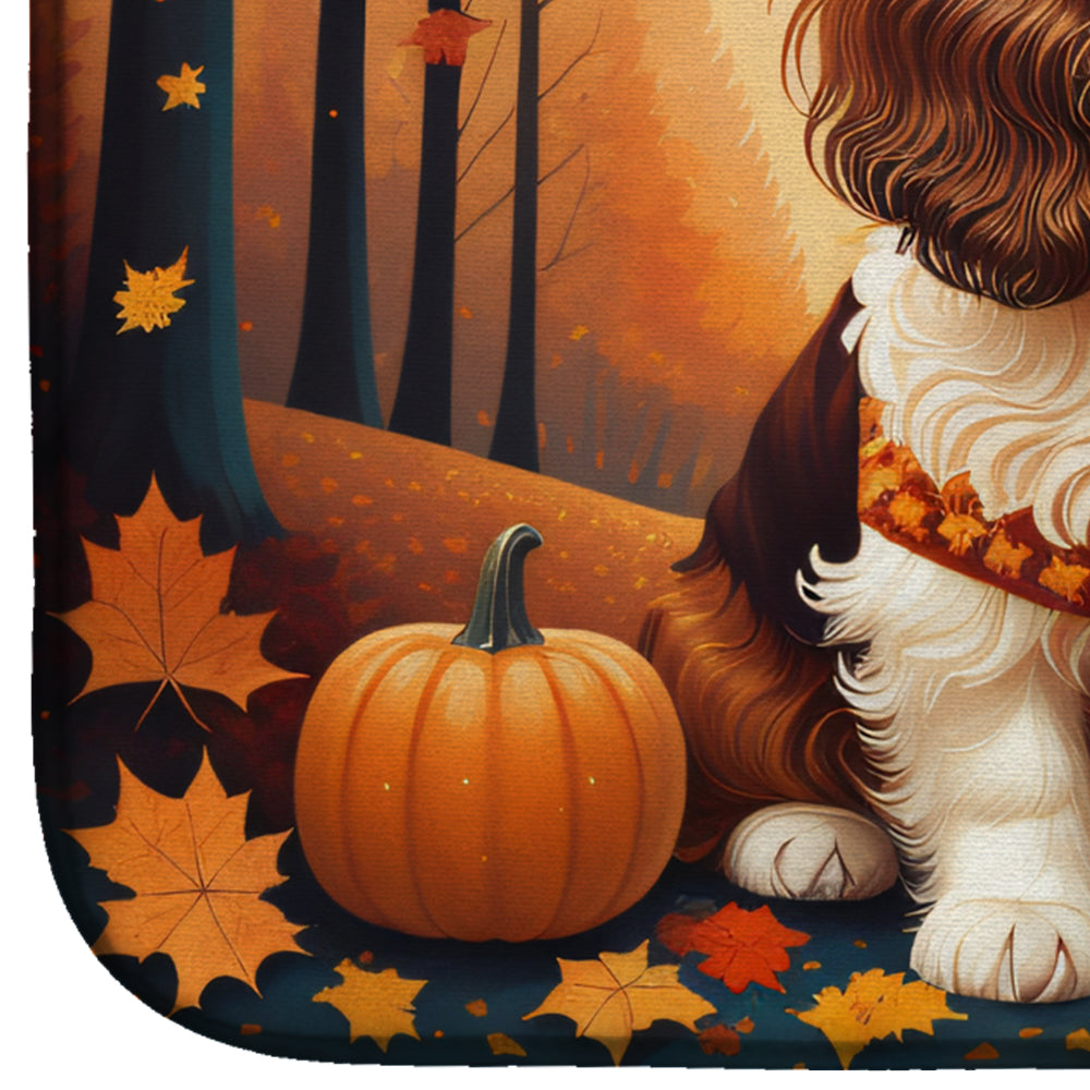 Caroline's Treasures Cavalier Spaniel Fall Dish Drying Mat