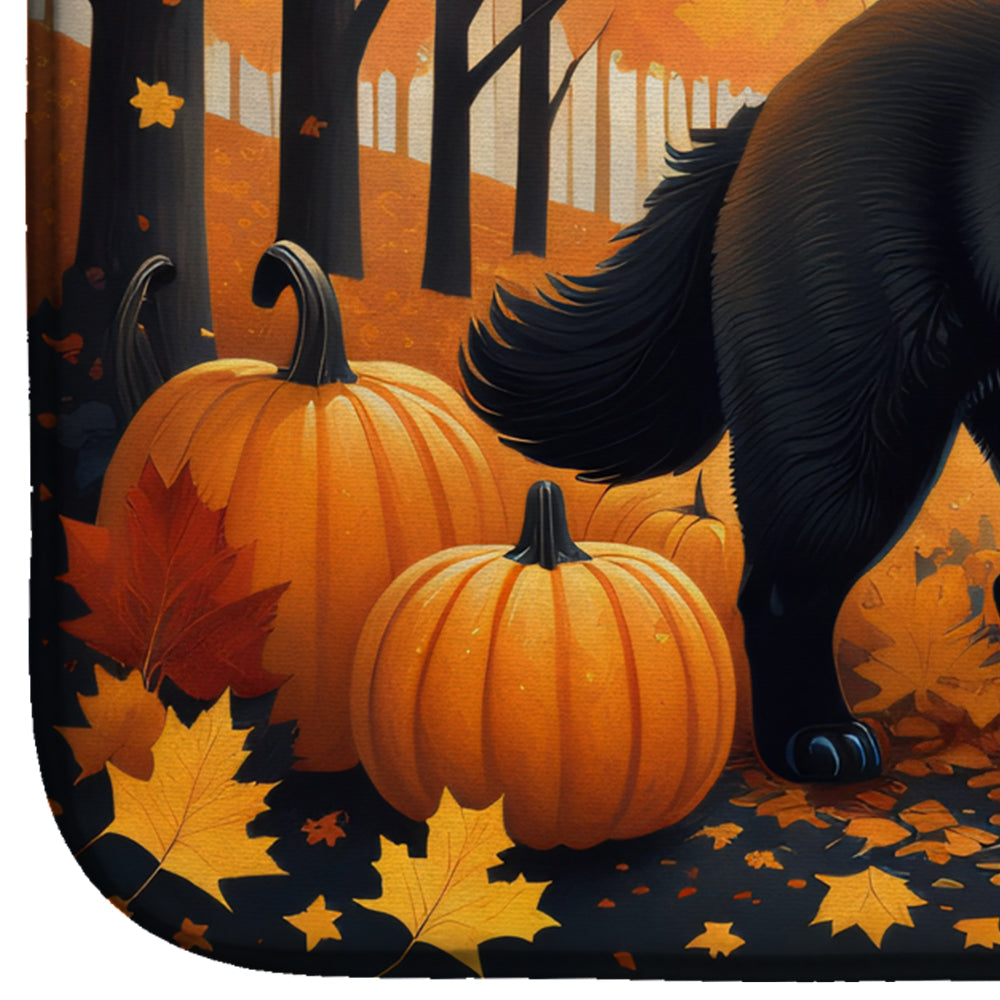 Caroline's Treasures Black Chow Chow Fall Dish Drying Mat