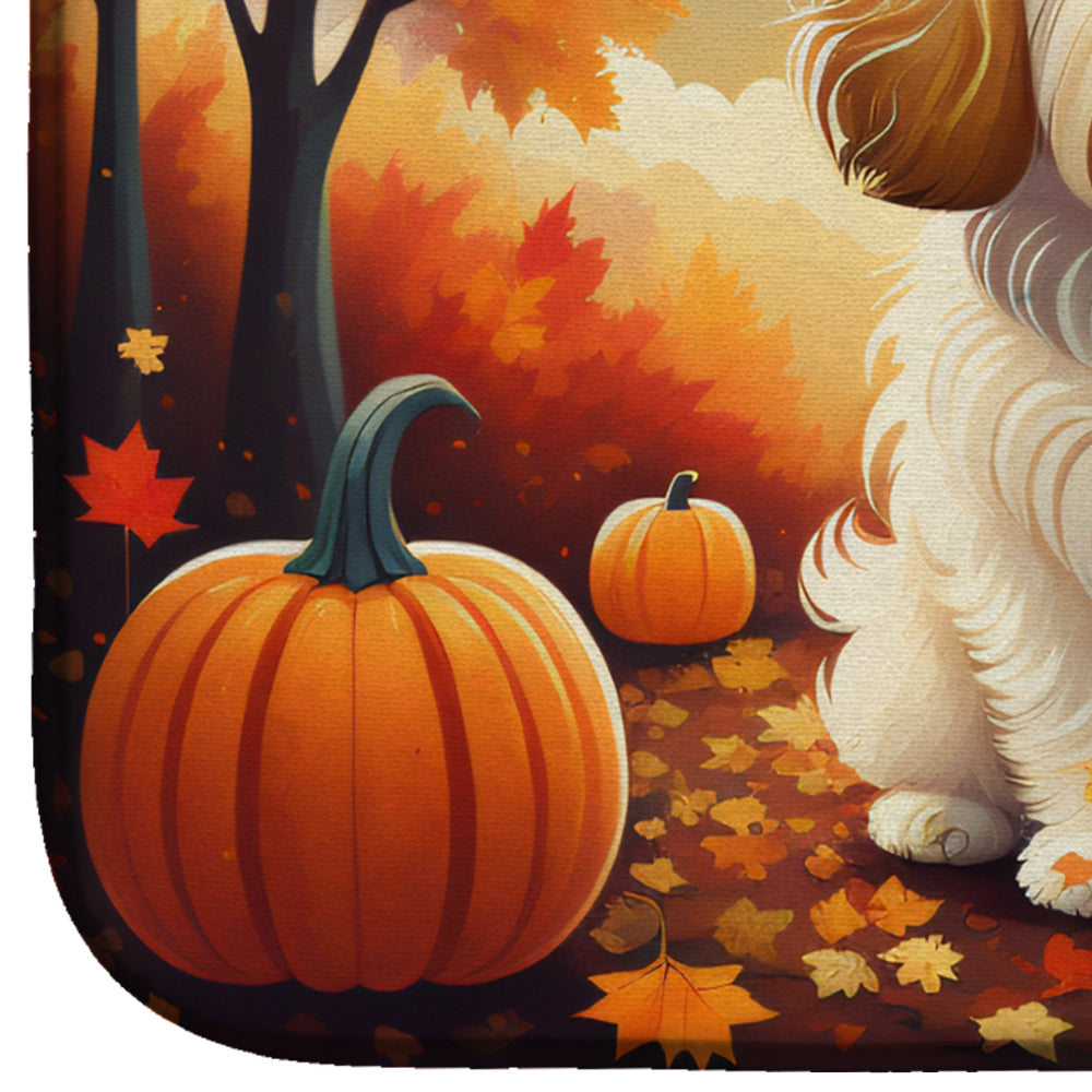 Caroline's Treasures Coton De Tulear Fall Dish Drying Mat