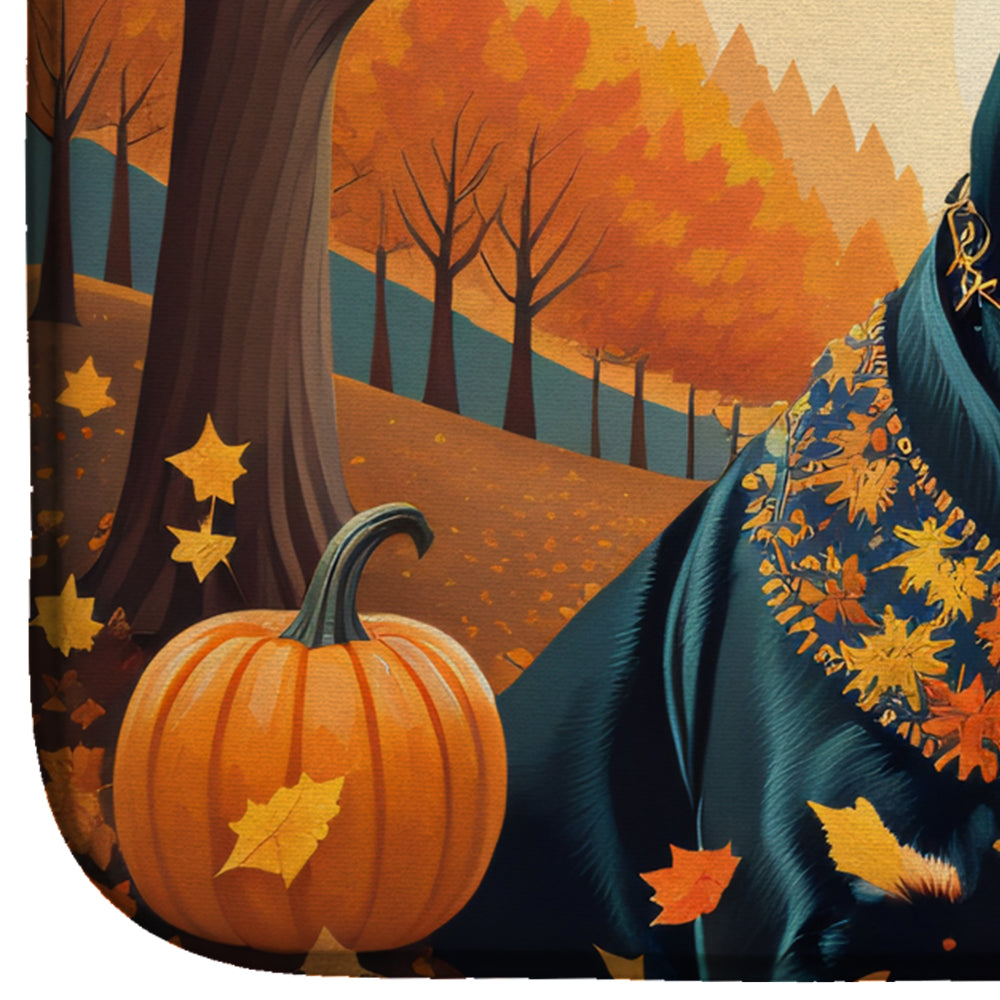 Caroline's Treasures Doberman Pinscher Fall Dish Drying Mat