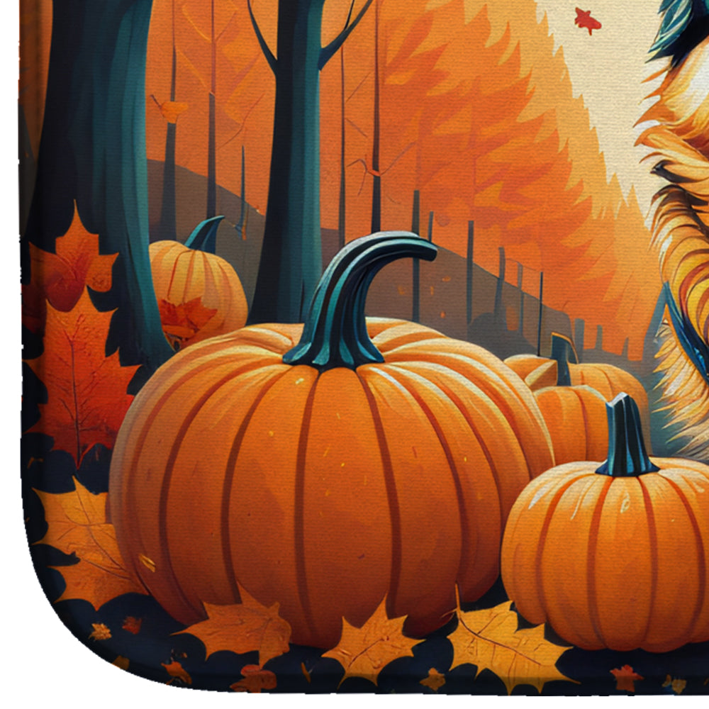 Caroline's Treasures German Shepherd Fall Dish Drying Mat