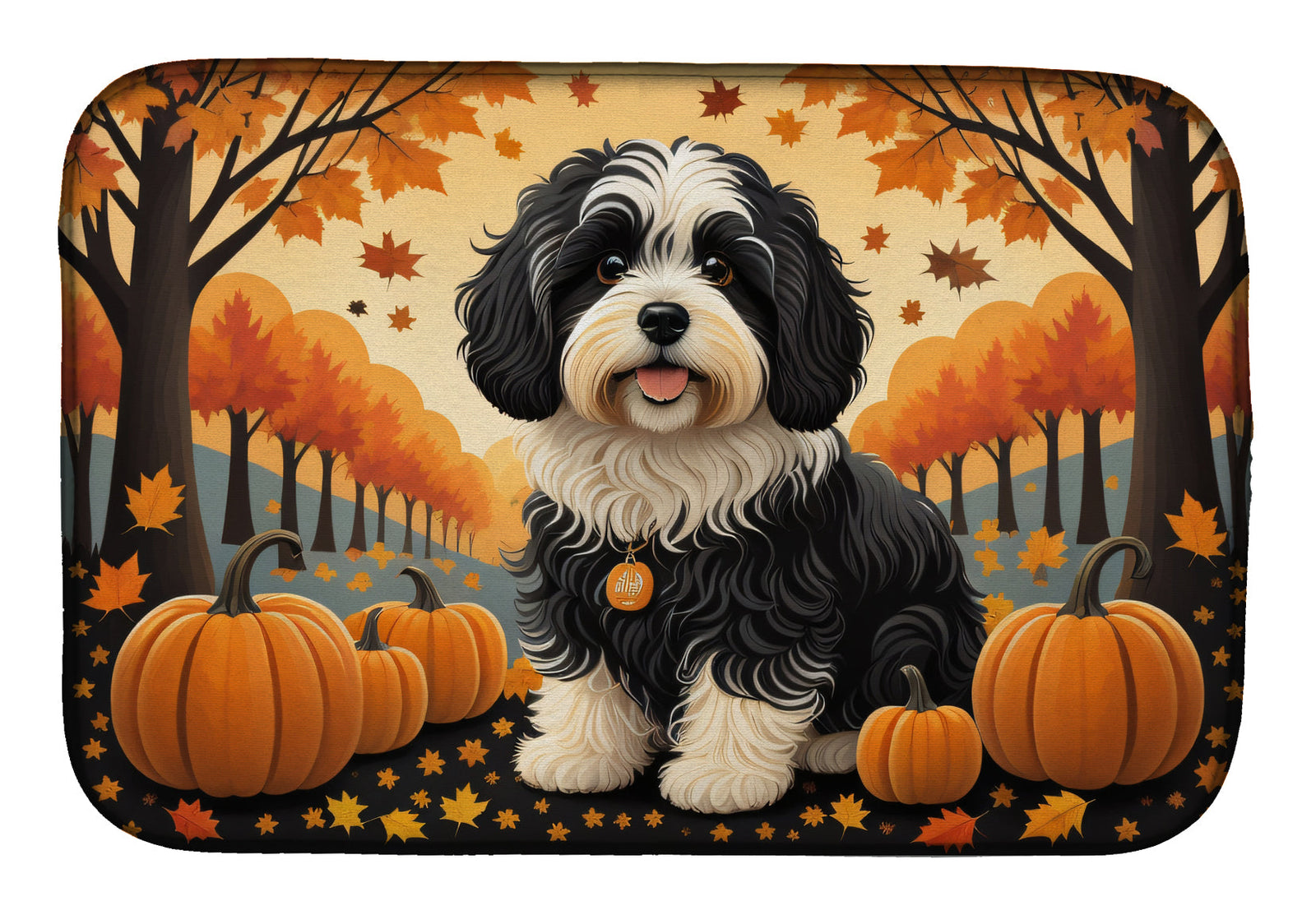 Caroline's Treasures Havanese Fall Dish Drying Mat