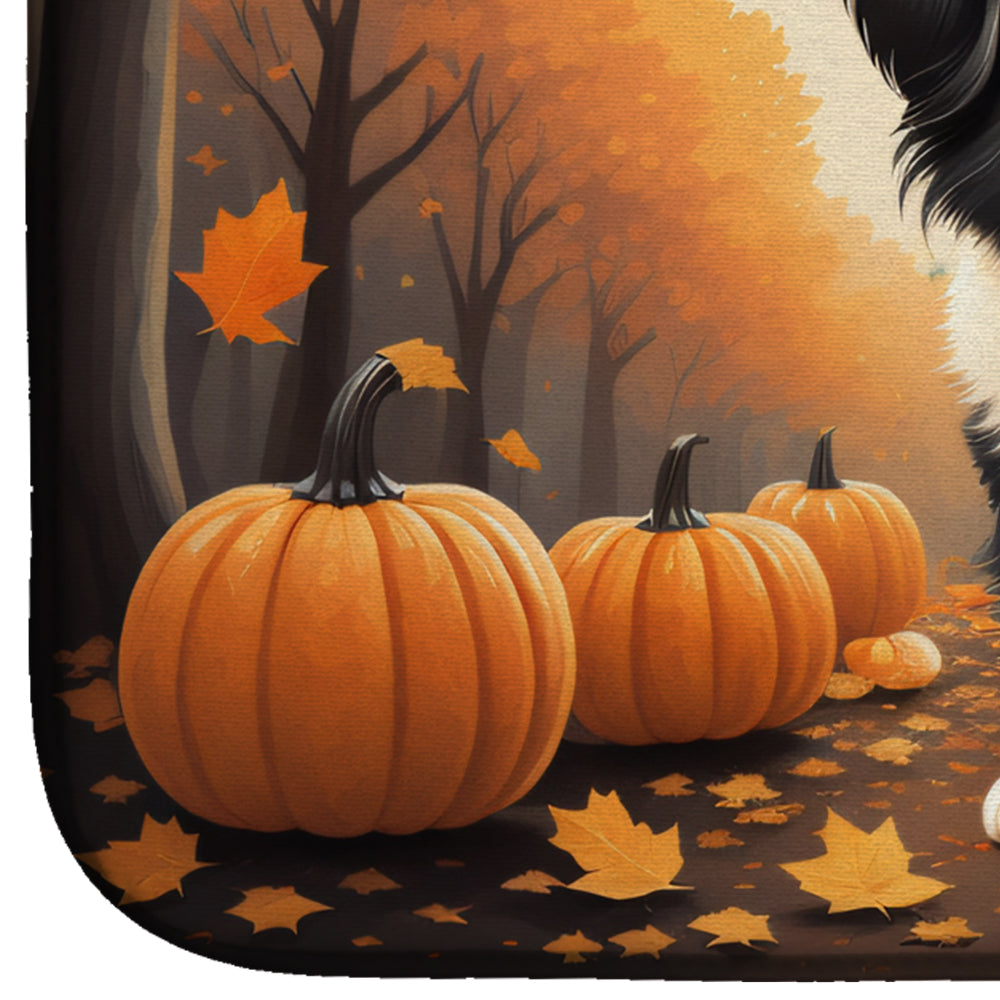 Caroline's Treasures Japanese Chin Fall Dish Drying Mat