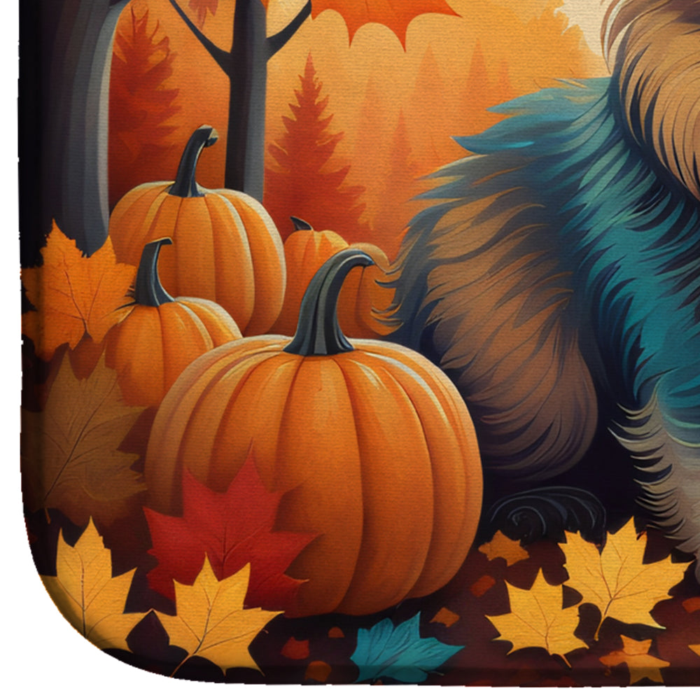 Caroline's Treasures Keeshond Fall Dish Drying Mat