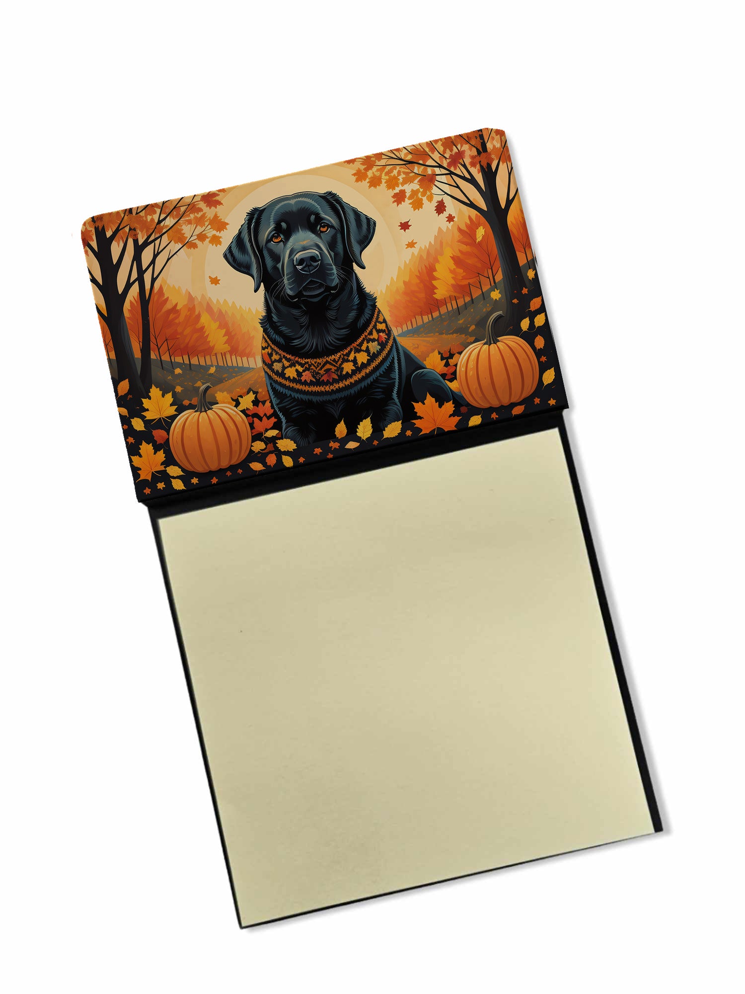 Buy this Black Labrador Retriever Fall Sticky Note Holder