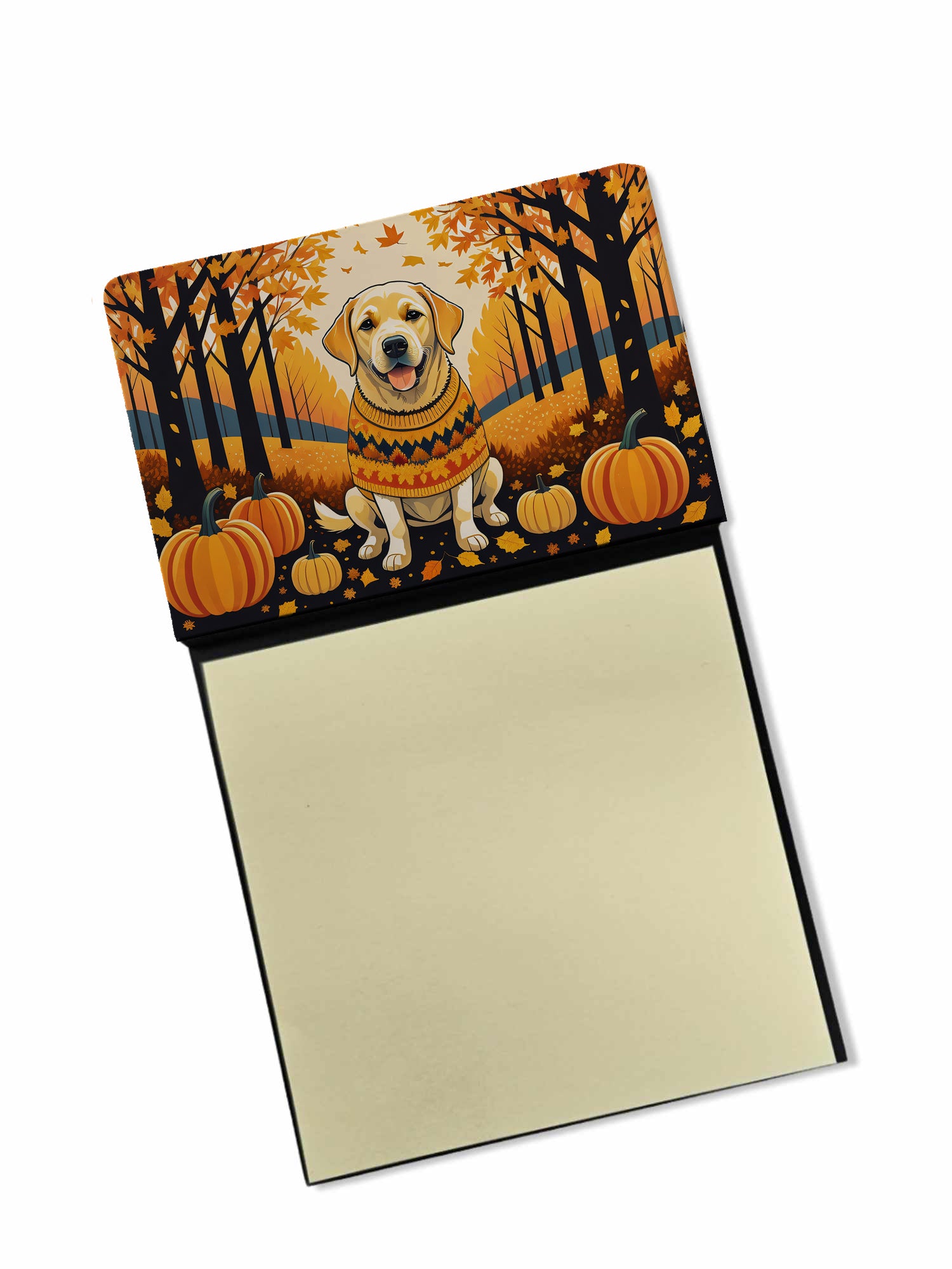 Buy this Yellow Labrador Retriever Fall Sticky Note Holder