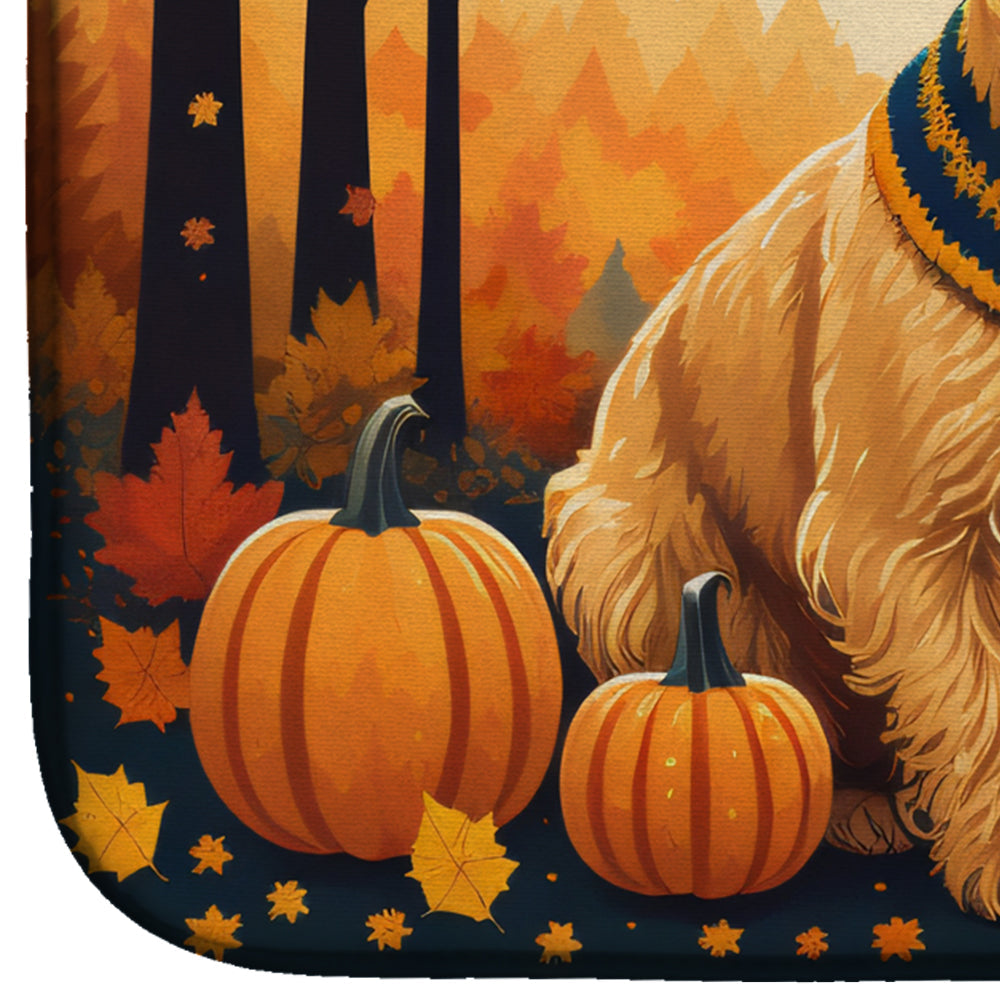 Caroline's Treasures Lakeland Terrier Fall Dish Drying Mat
