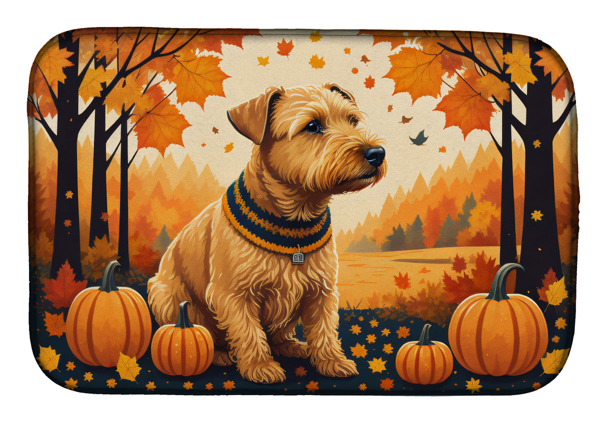 Caroline's Treasures Lakeland Terrier Fall Dish Drying Mat