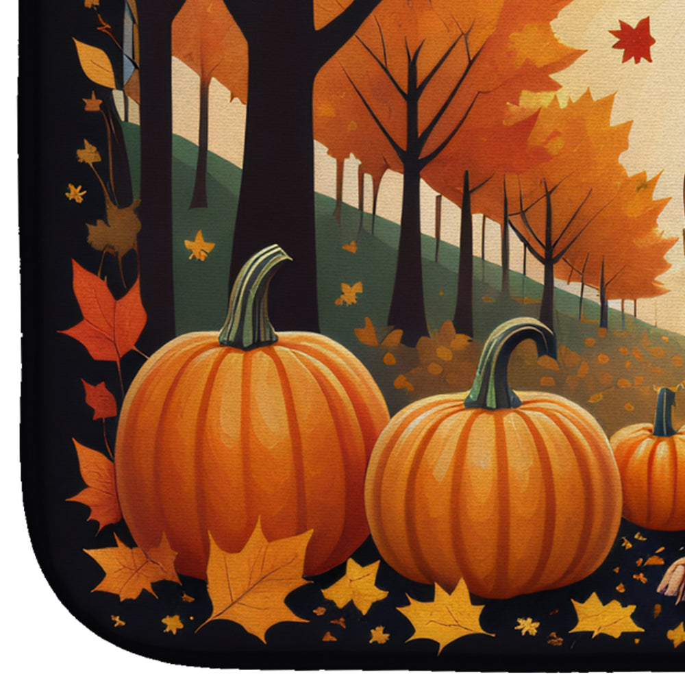 Caroline's Treasures Miniature Pinscher Fall Dish Drying Mat