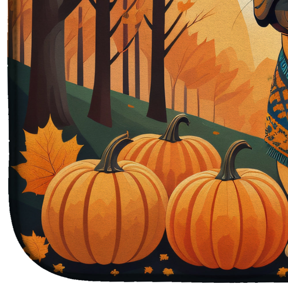 Caroline's Treasures Shar Pei Fall Dish Drying Mat