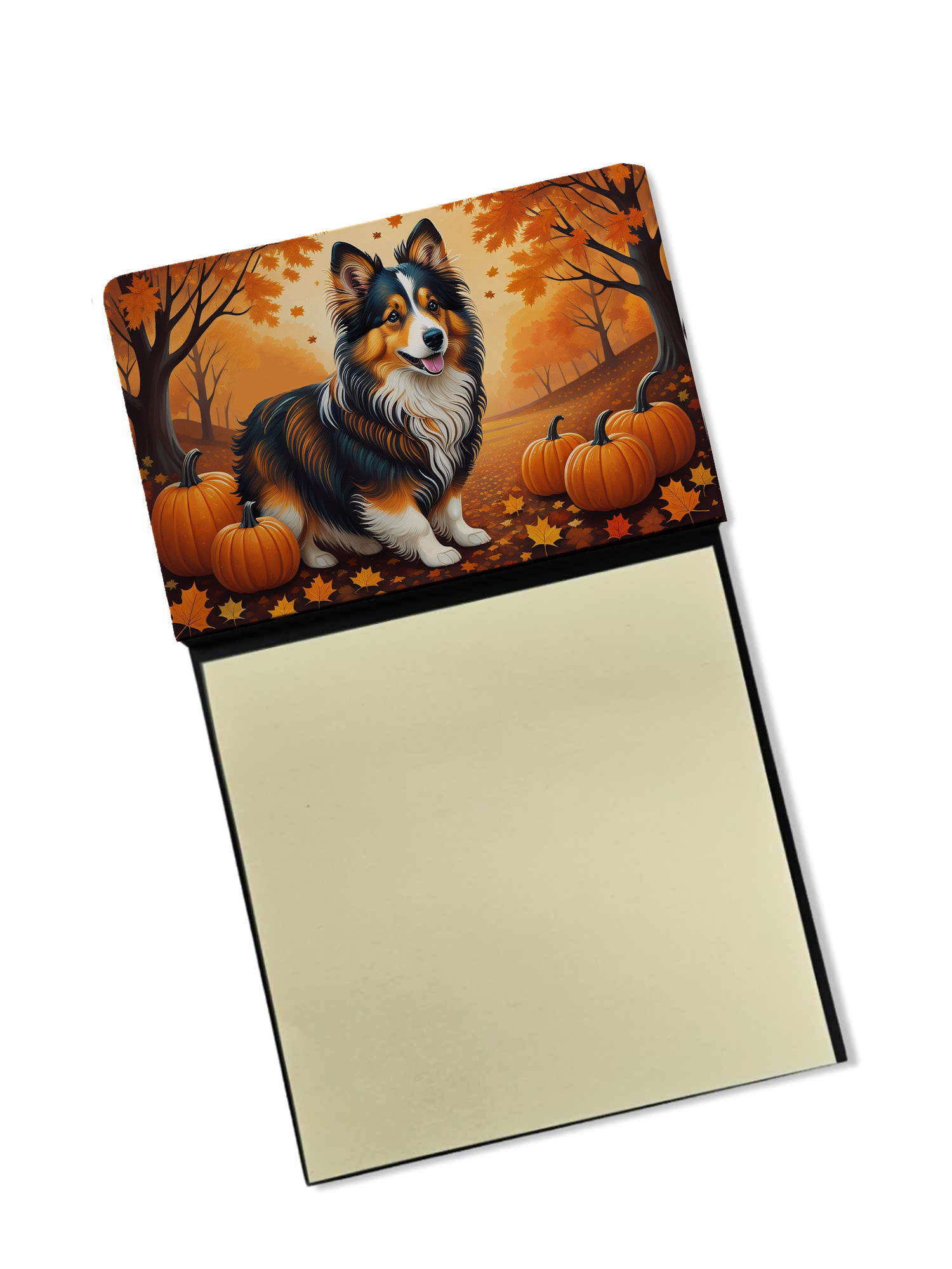 Buy this Sheltie Fall Sticky Note Holder