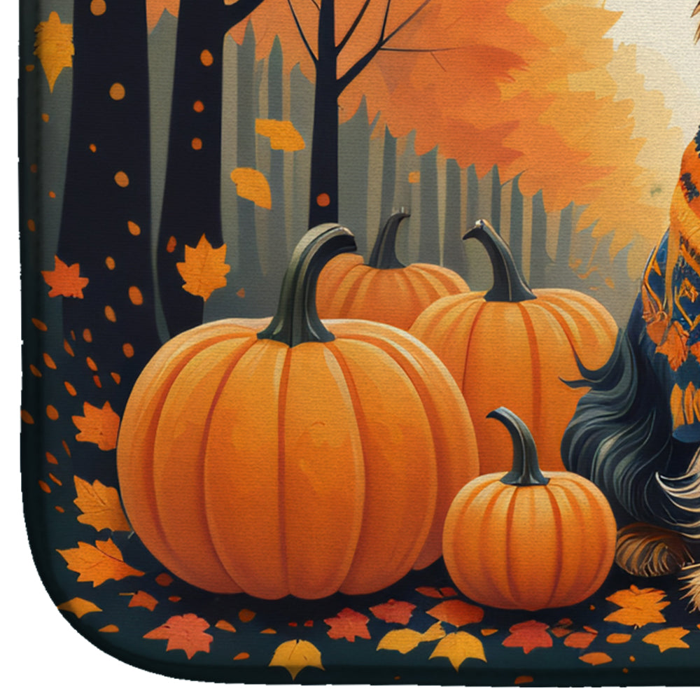 Caroline's Treasures Yorkshire Terrier Fall Dish Drying Mat