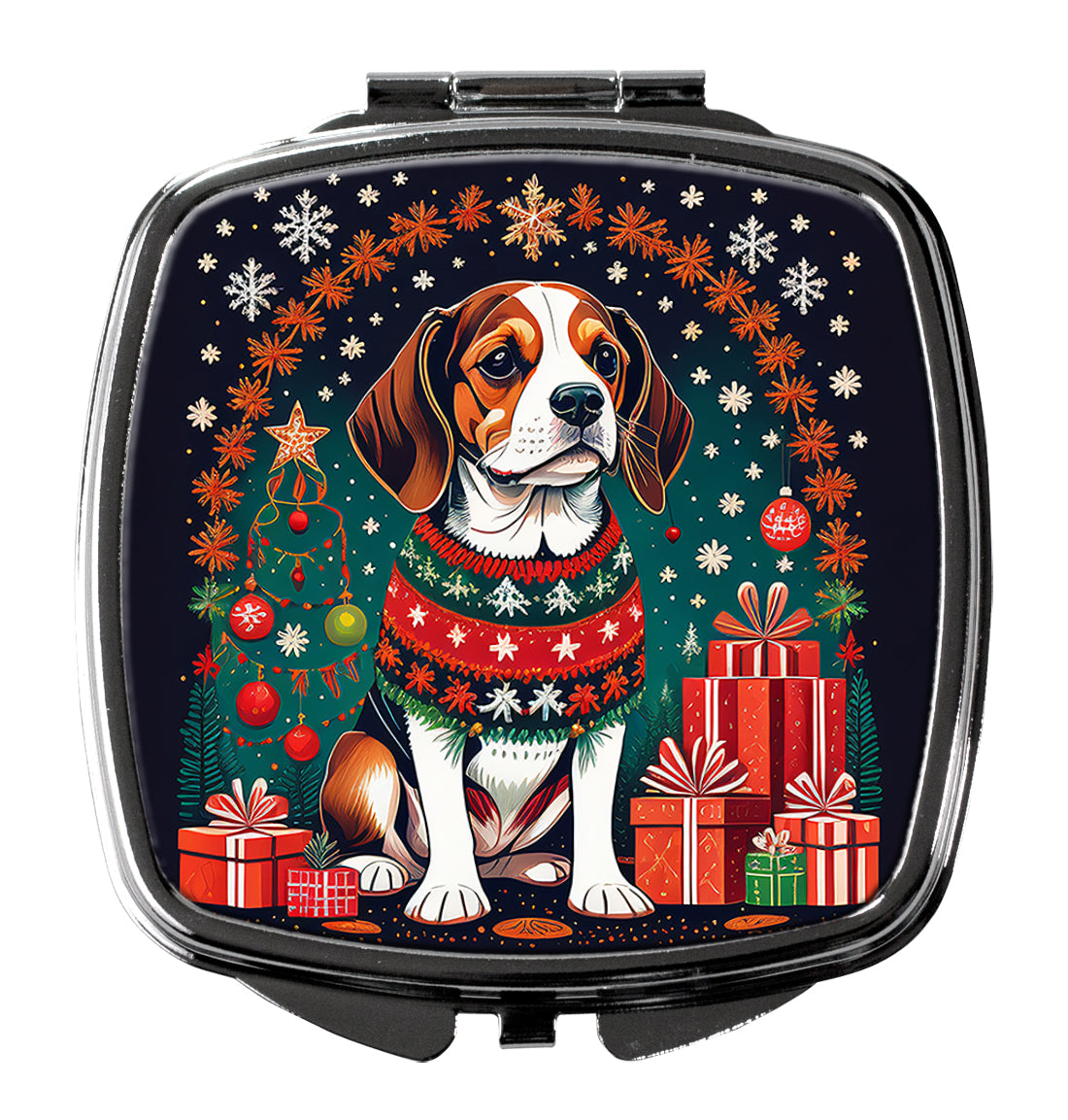 Buy this Beagle Christmas Compact Mirror